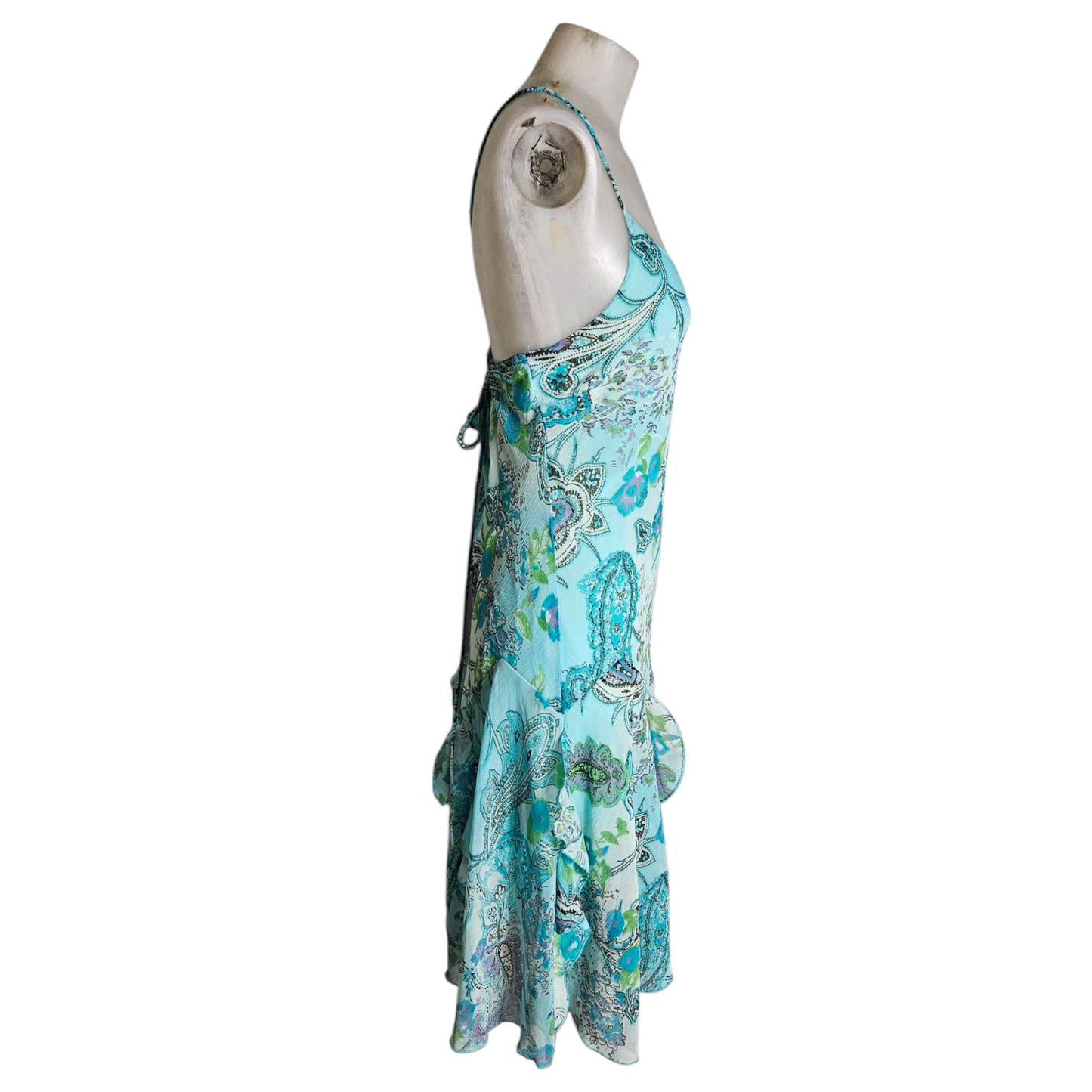 Robe en voile bleue