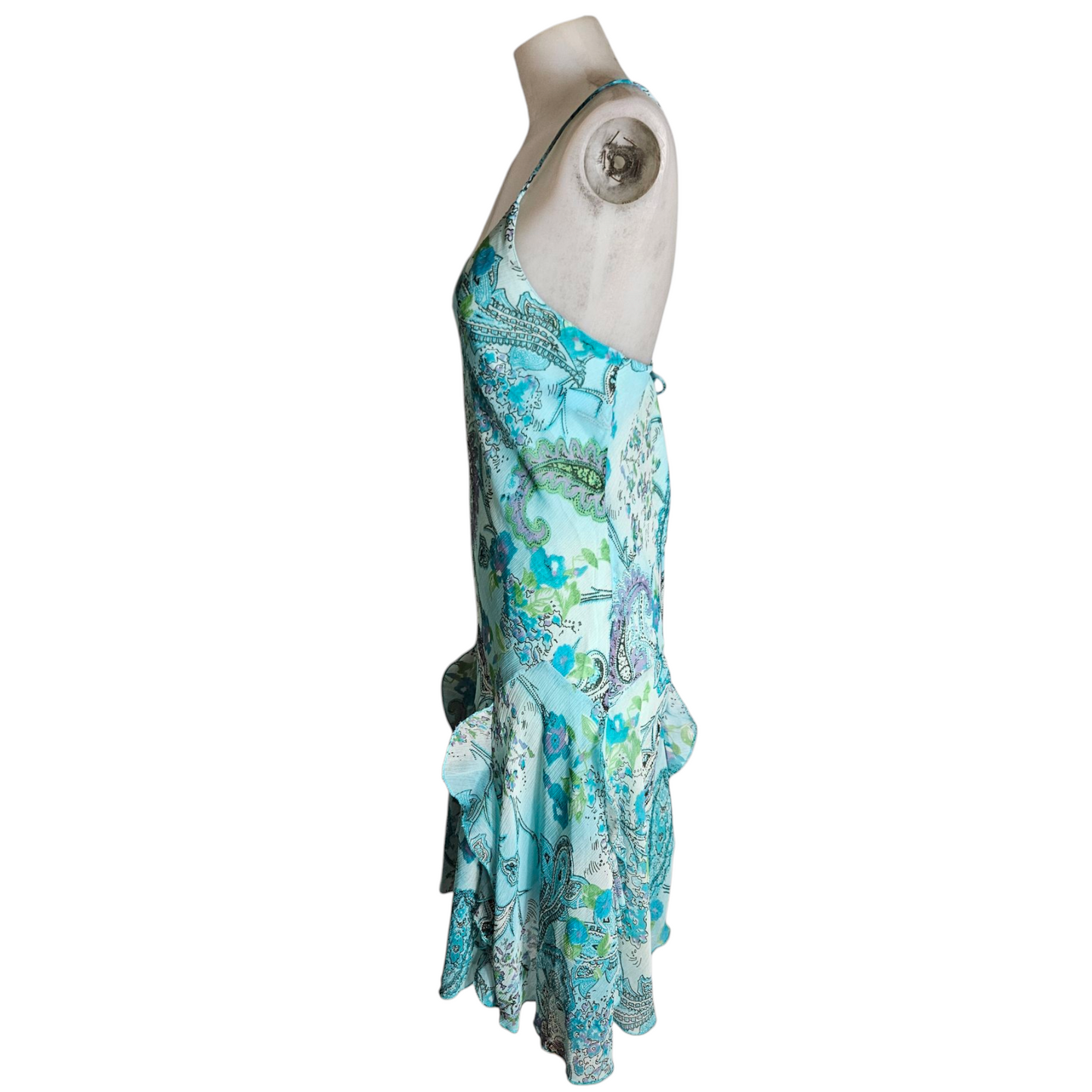 Robe en voile bleue