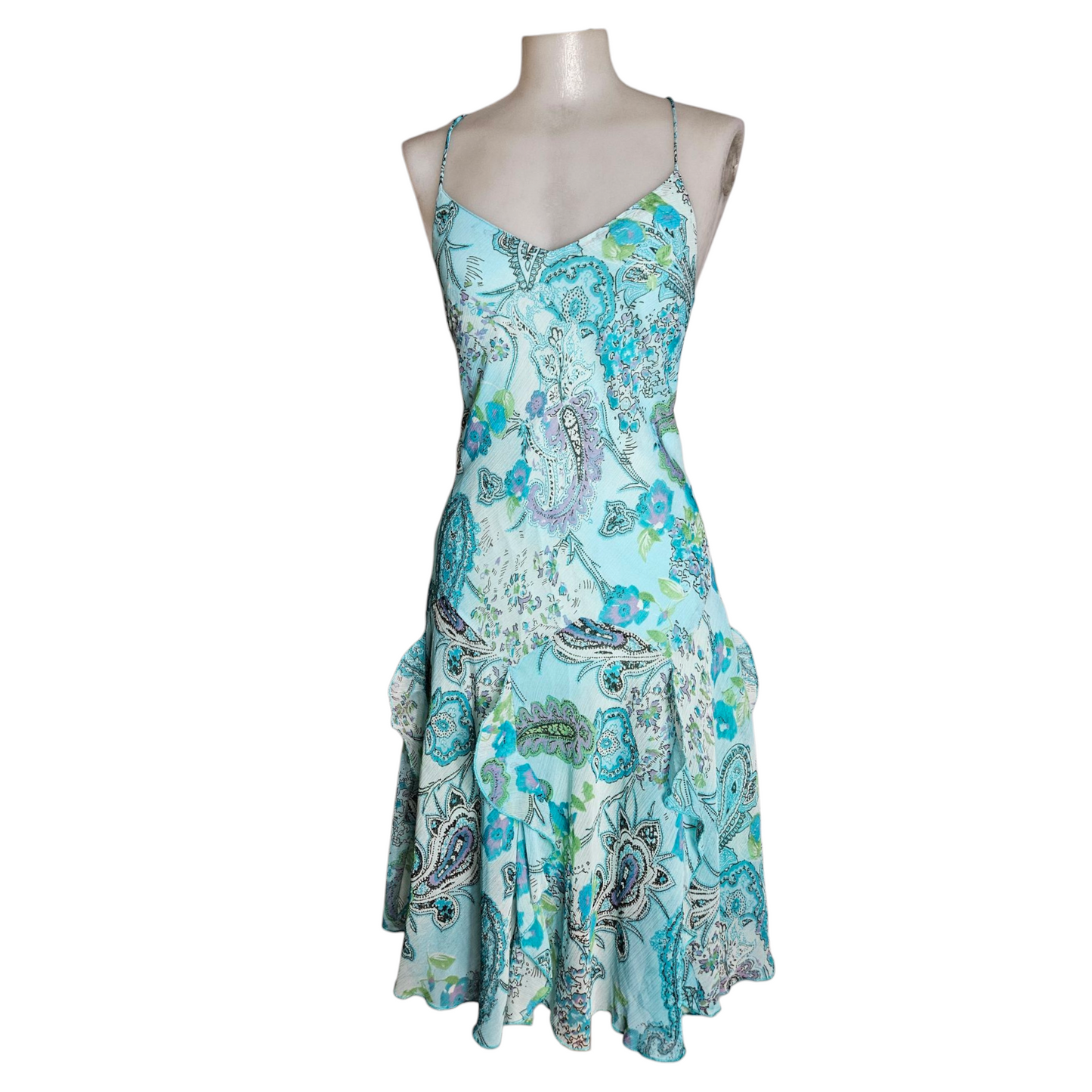 Robe en voile bleue