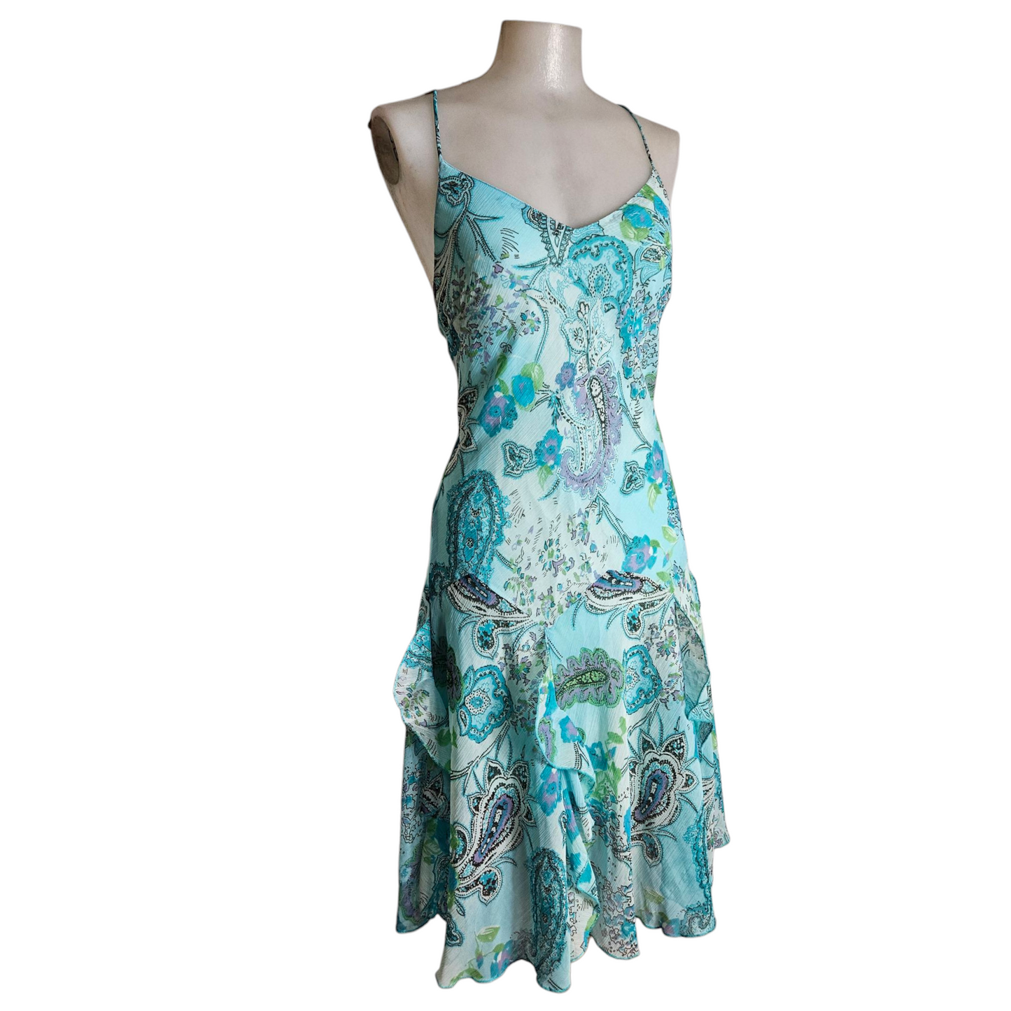 Robe en voile bleue