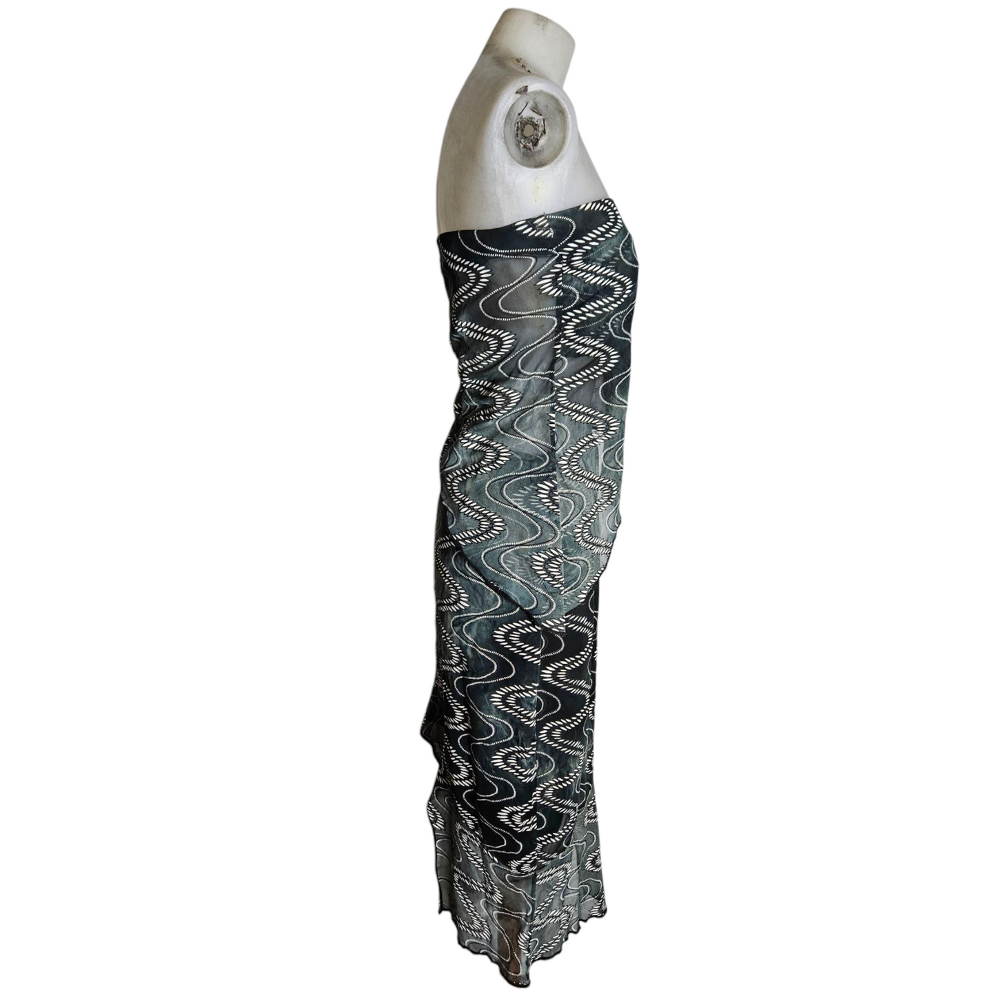 Ensemble haut strapless et jupe asymétrique