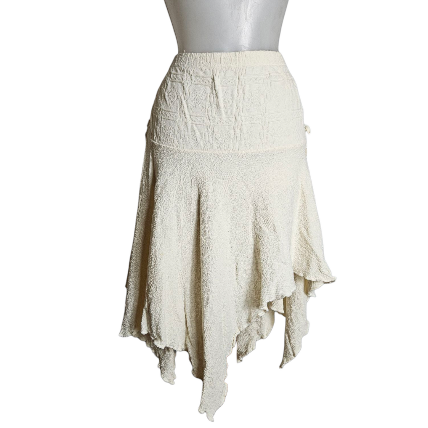 Asymmetrical cotton skirt