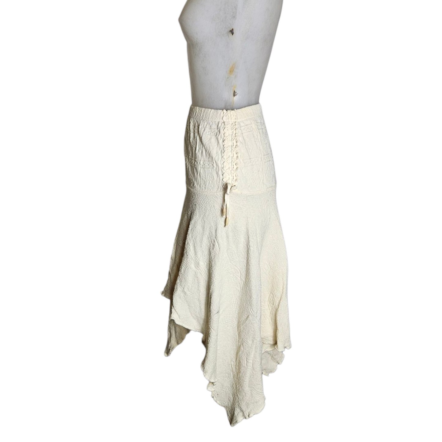Asymmetrical cotton skirt