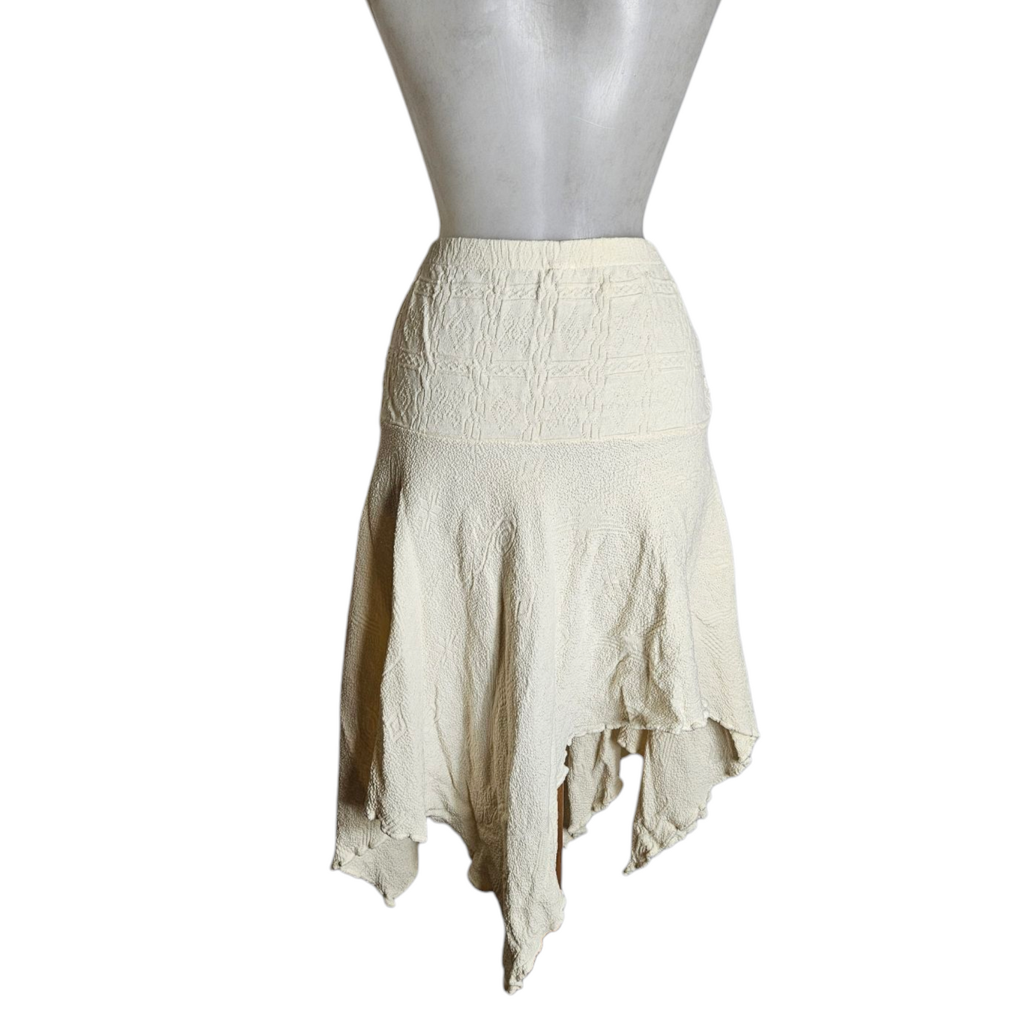 Asymmetrical cotton skirt