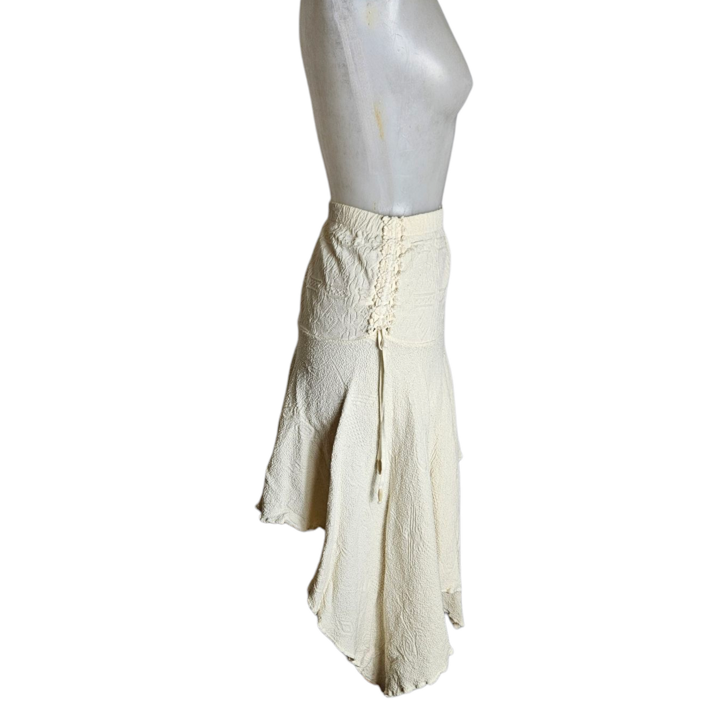 Asymmetrical cotton skirt