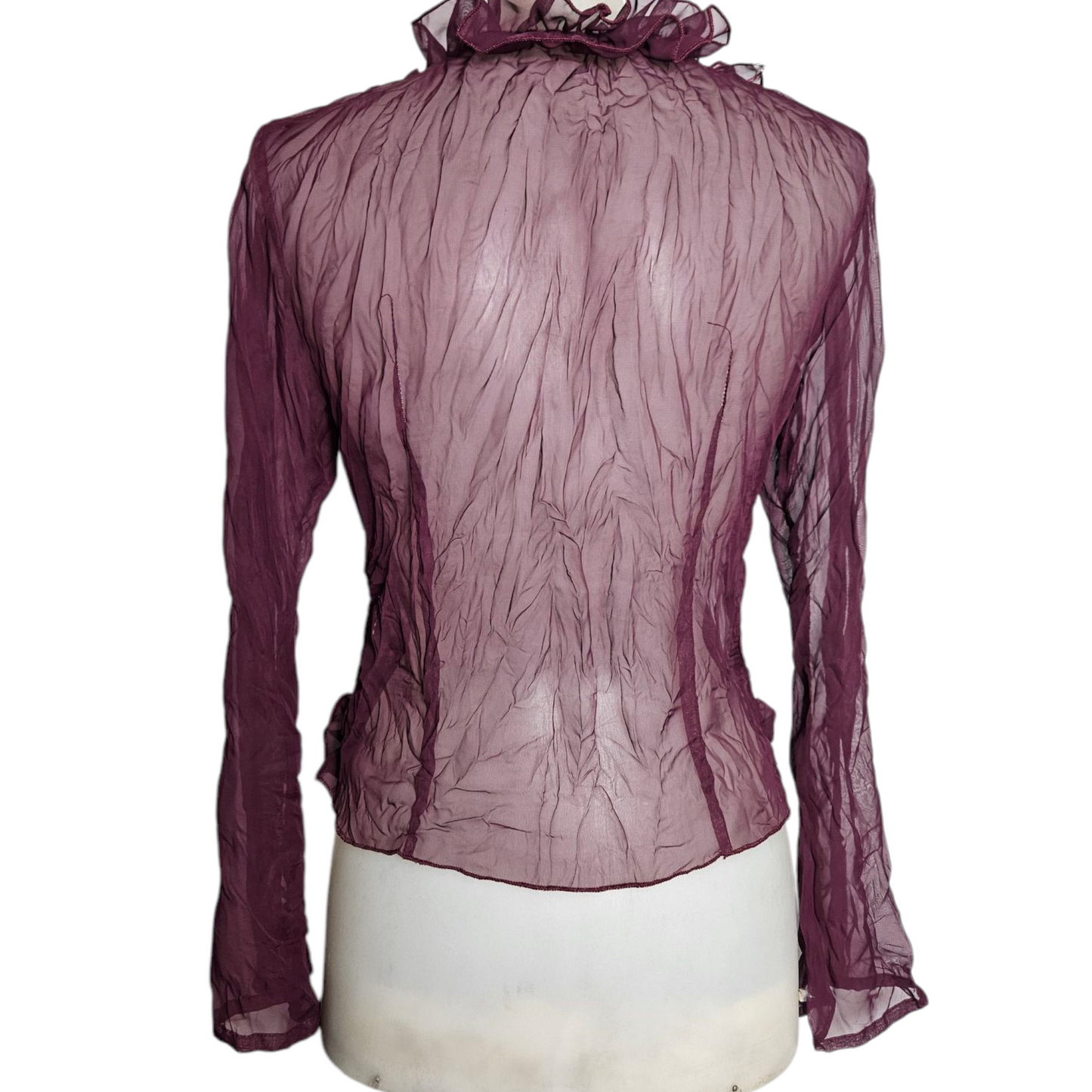 Ruffled voile blouse