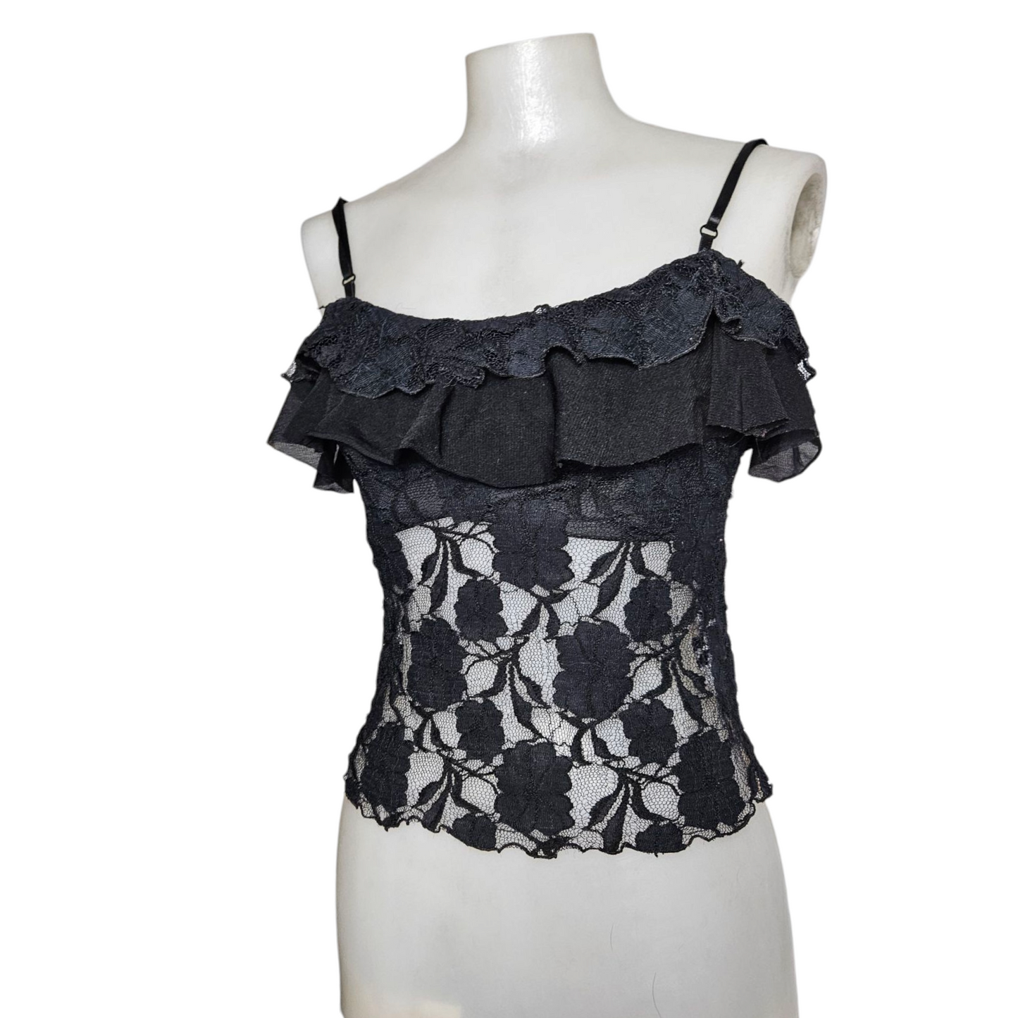 Black lace tank top
