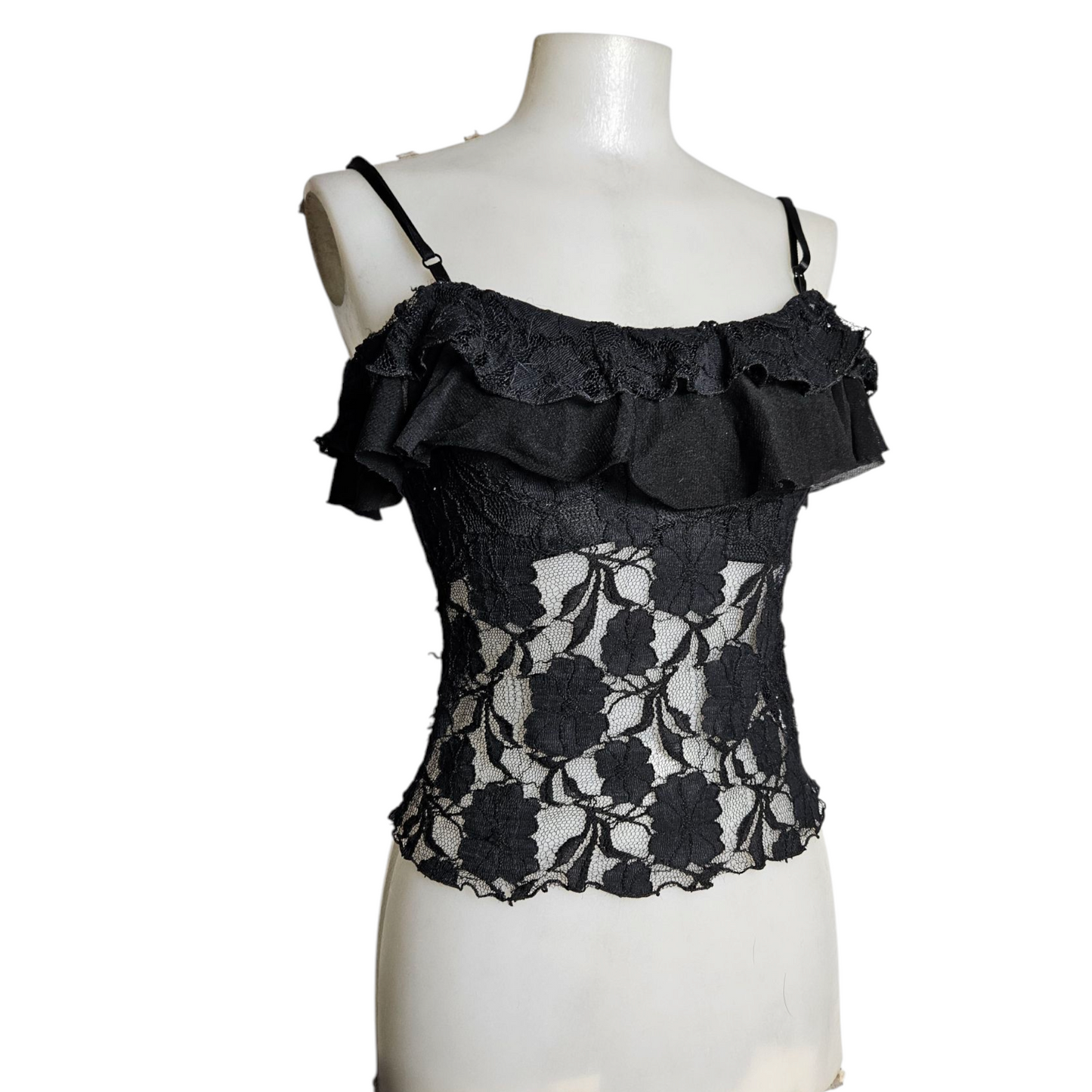 Black lace tank top