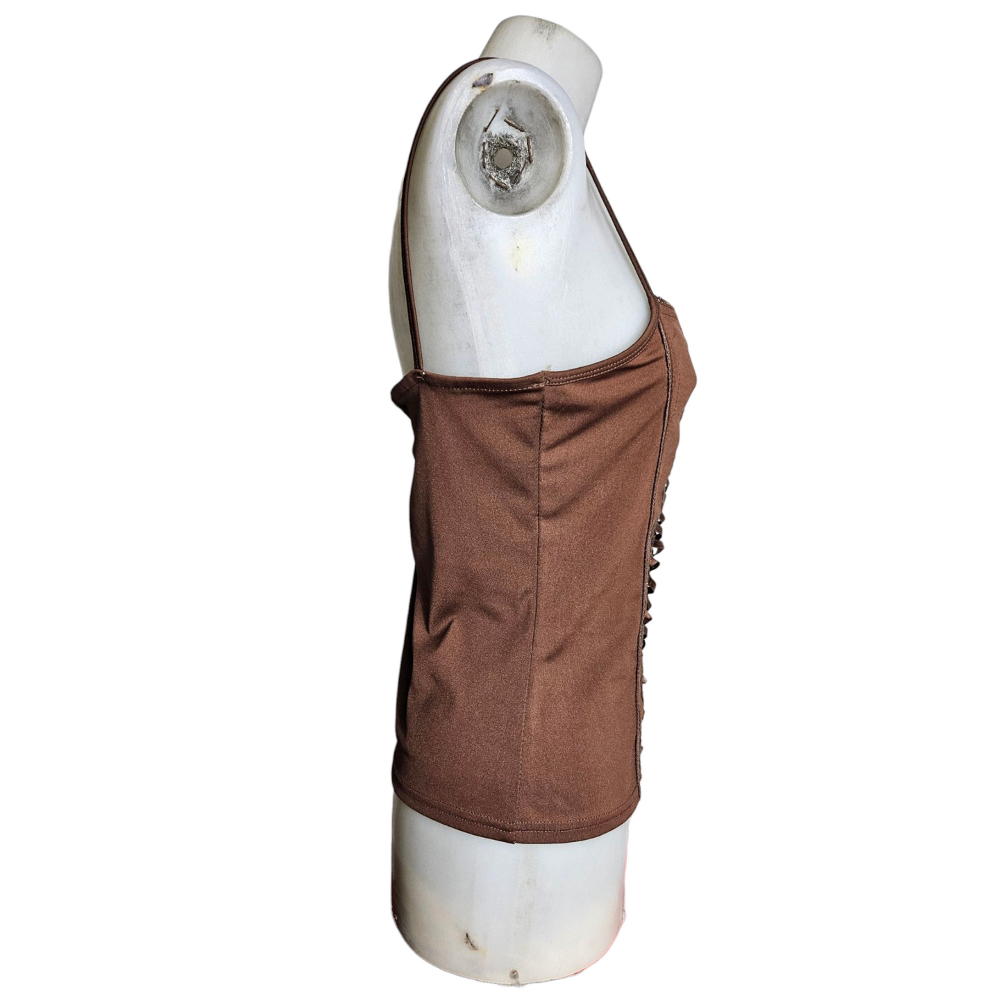 Corset-style top with lacing