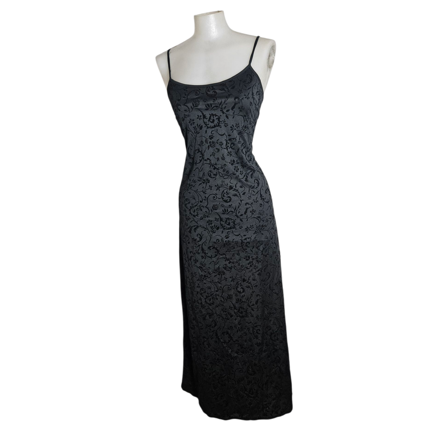 Maxi dress with velvet details