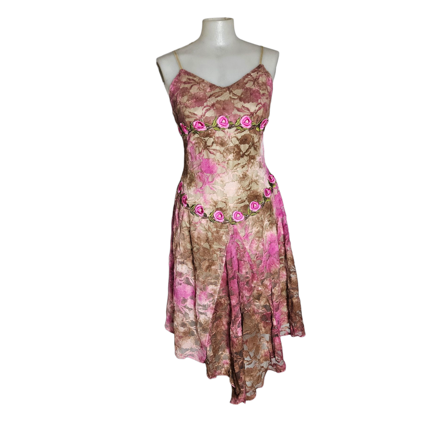 Floral embroidered lace dress