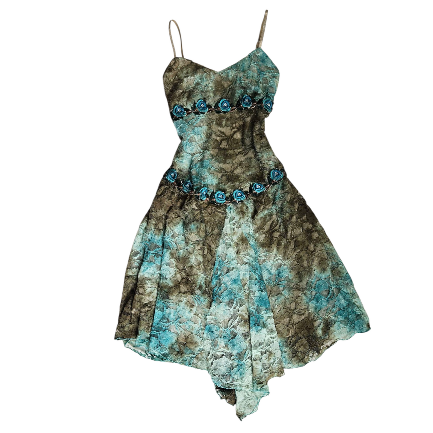 Floral embroidered lace dress