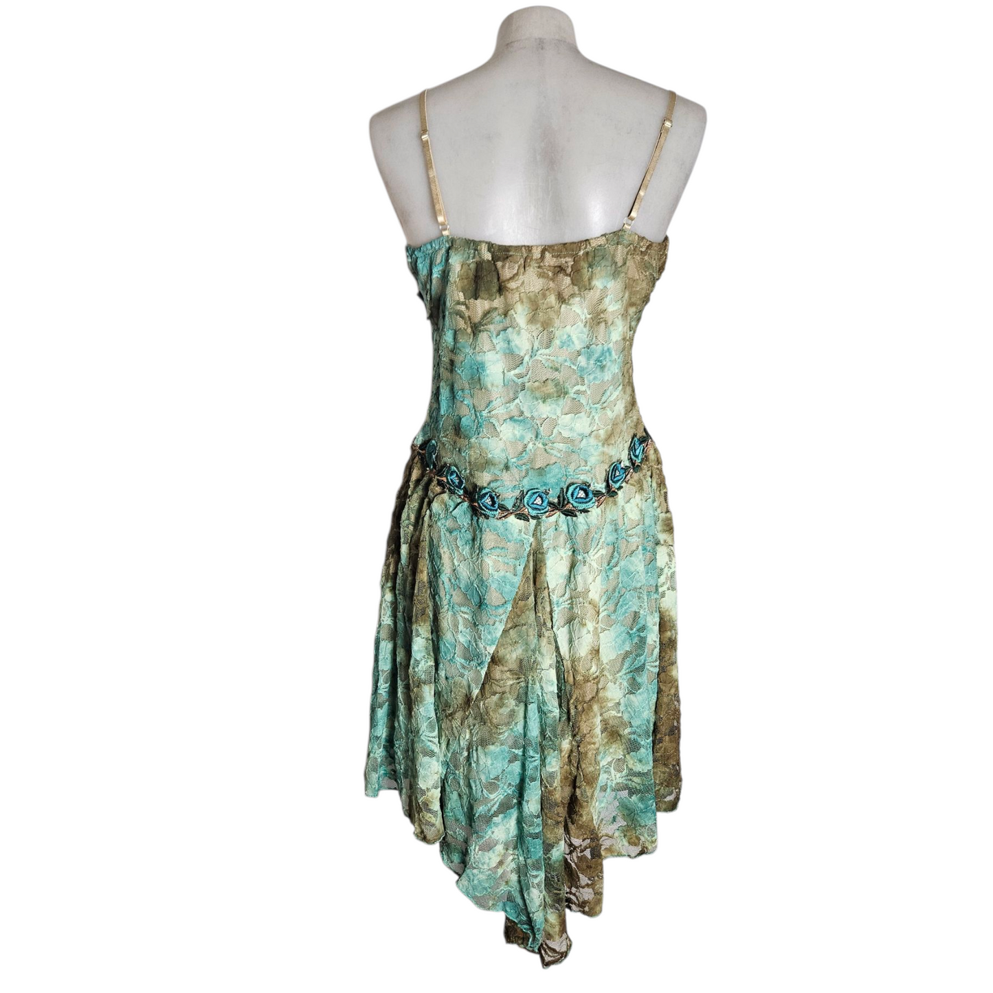 Floral embroidered lace dress