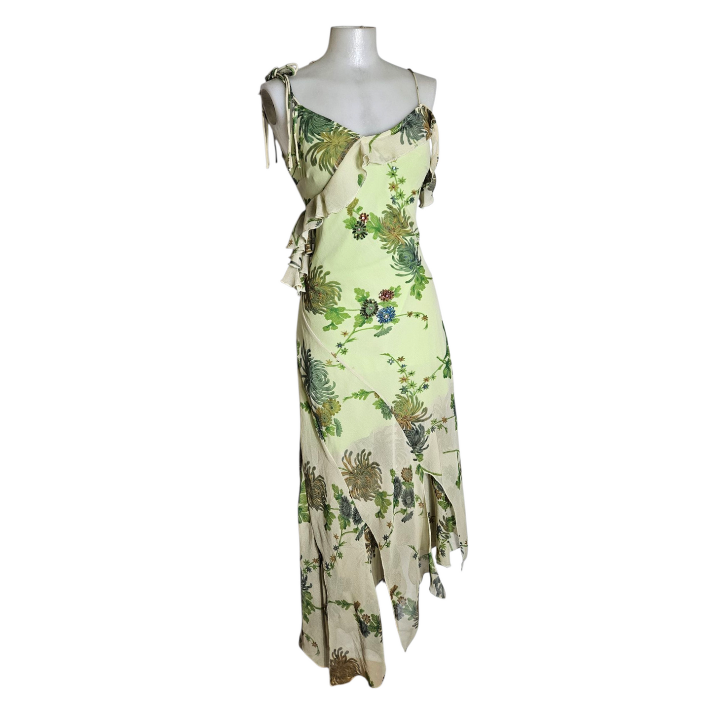 Floral pattern voile dress