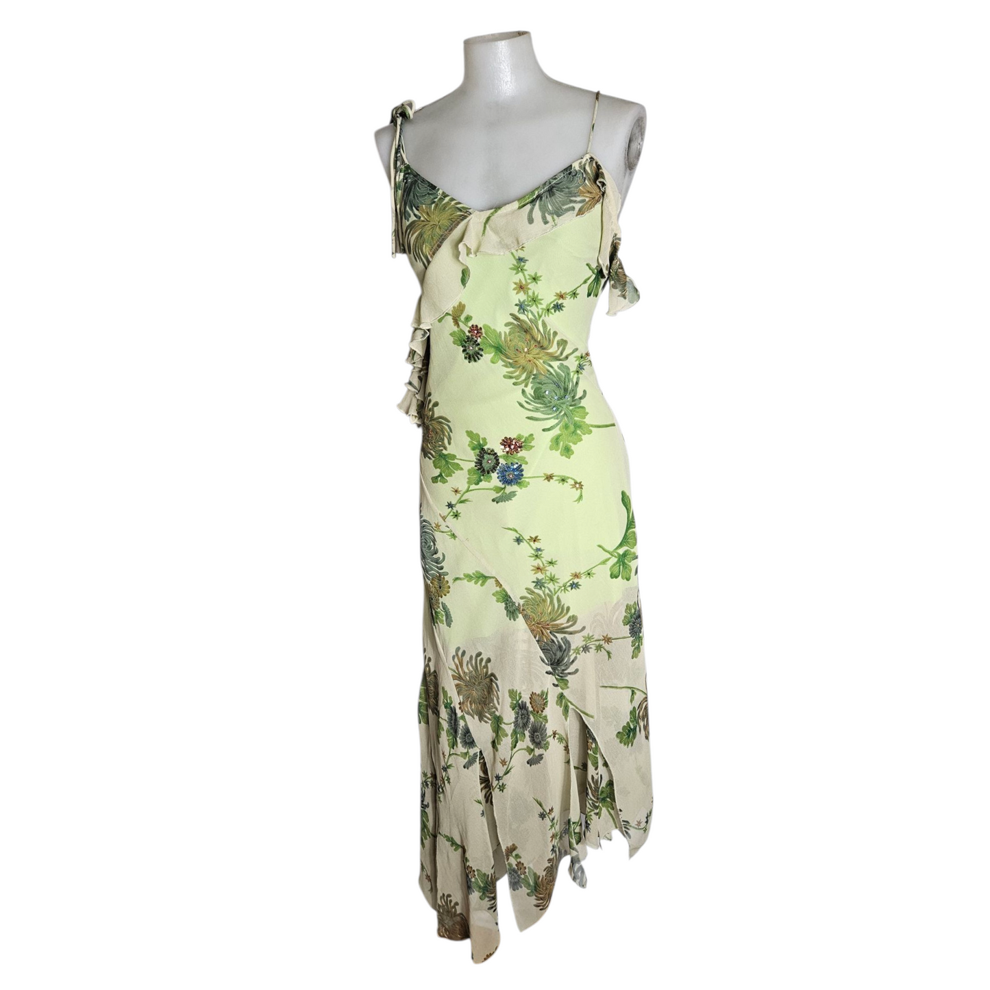 Floral pattern voile dress