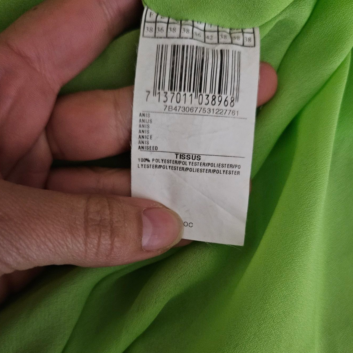 Robe en voile tie and Dye bleu et vert