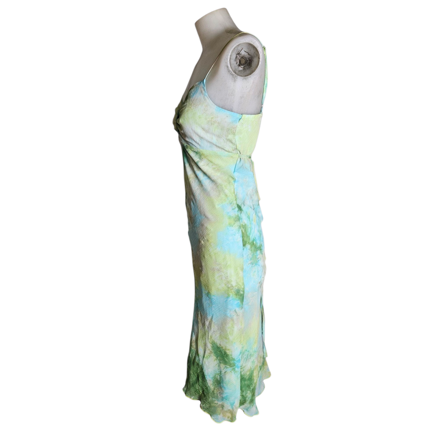 Robe en voile tie and Dye bleu et vert