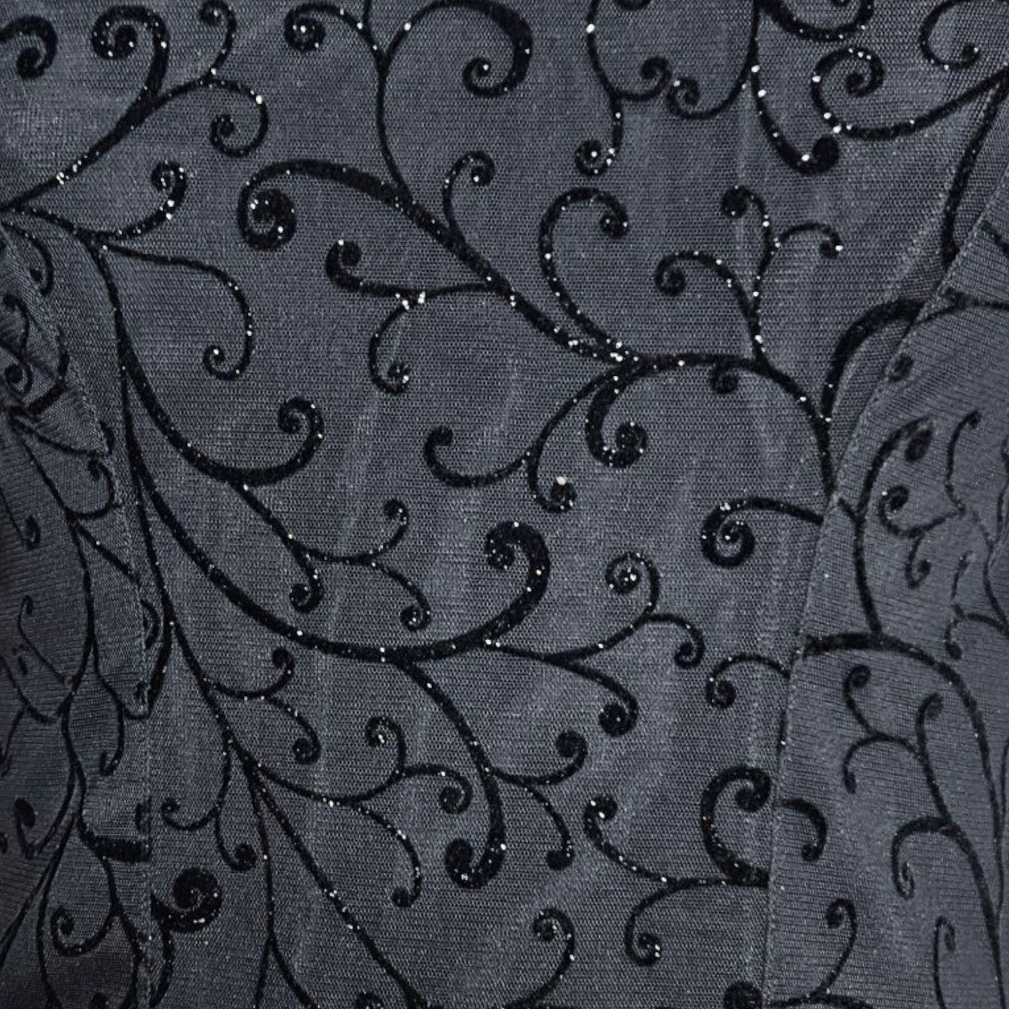 Corset-style top with a velvet pattern