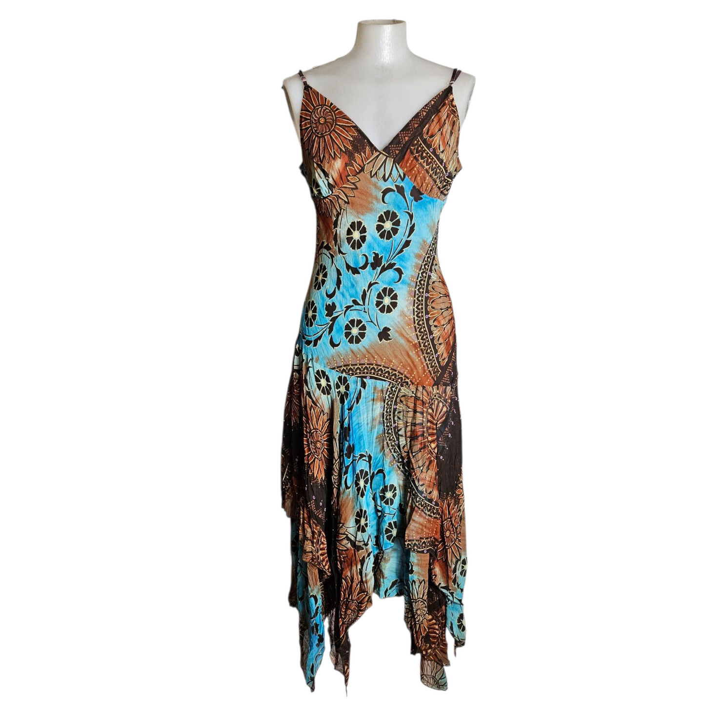Asymmetrical veil dress