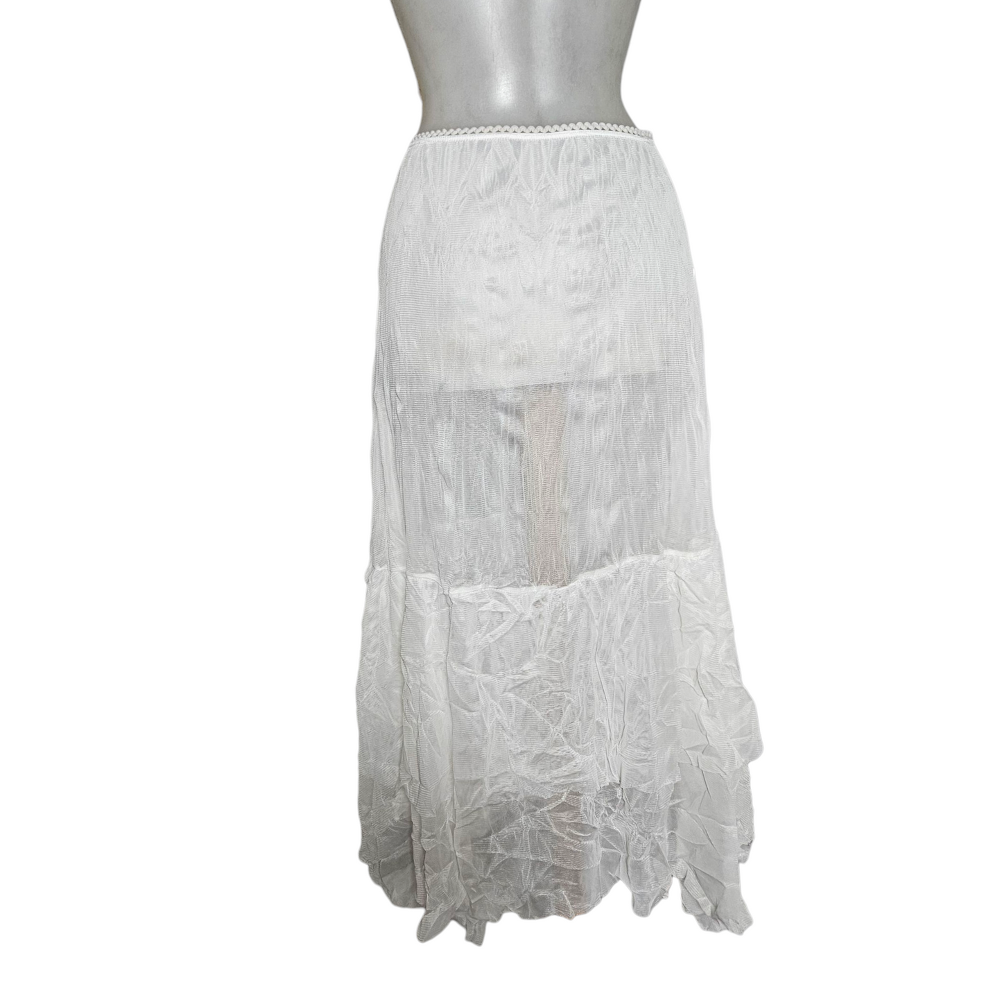 White skirt all in veil