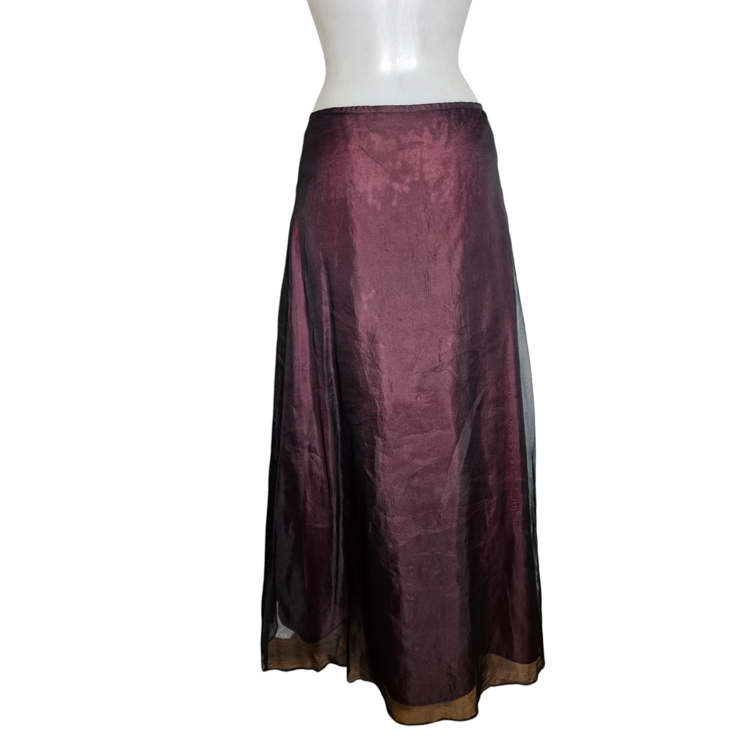 Silk lace-up skirt