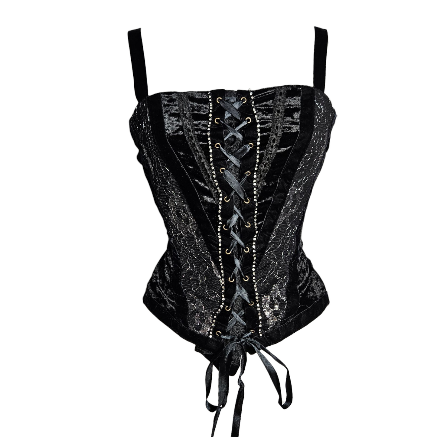 Haut esprit corset velours ras