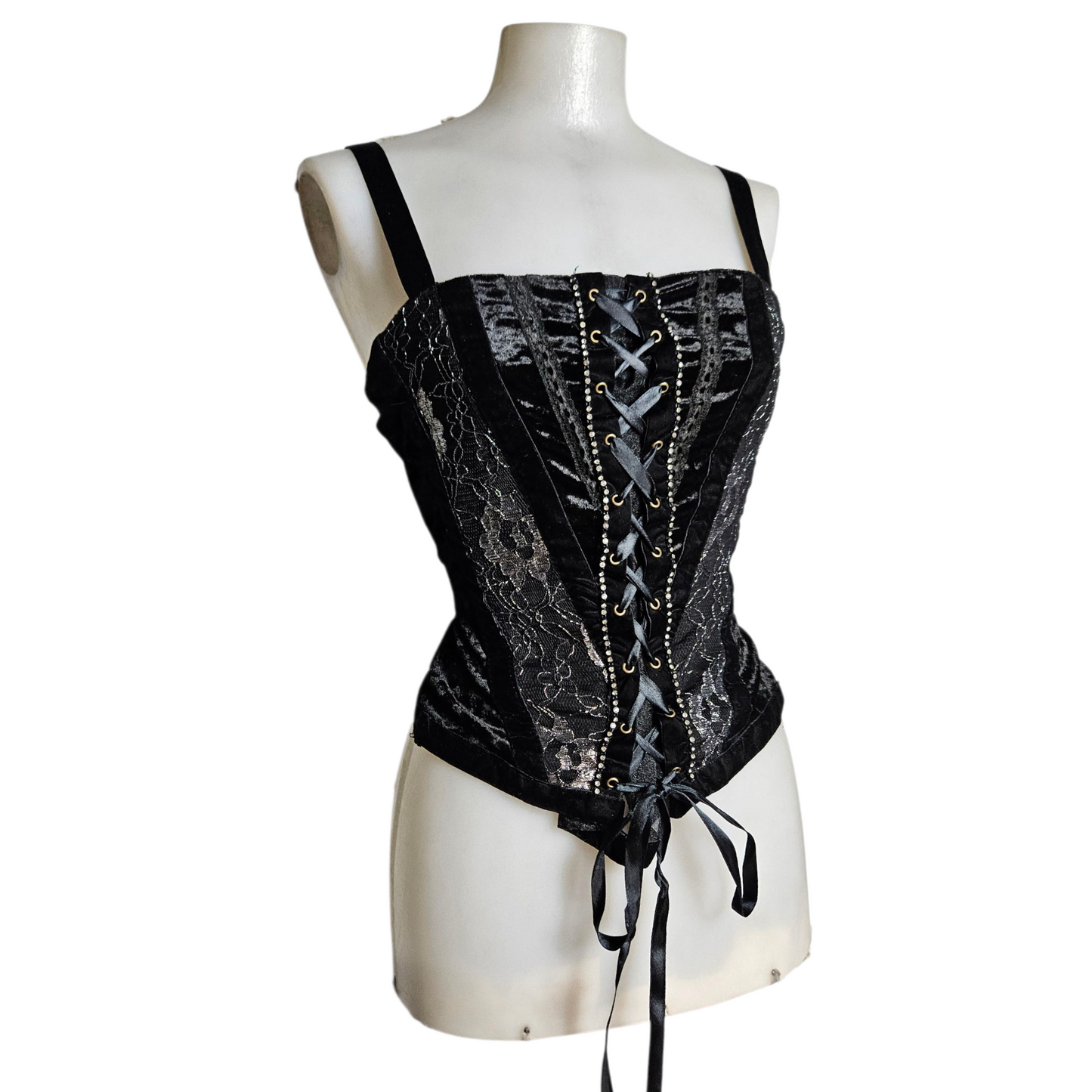 Haut esprit corset velours ras