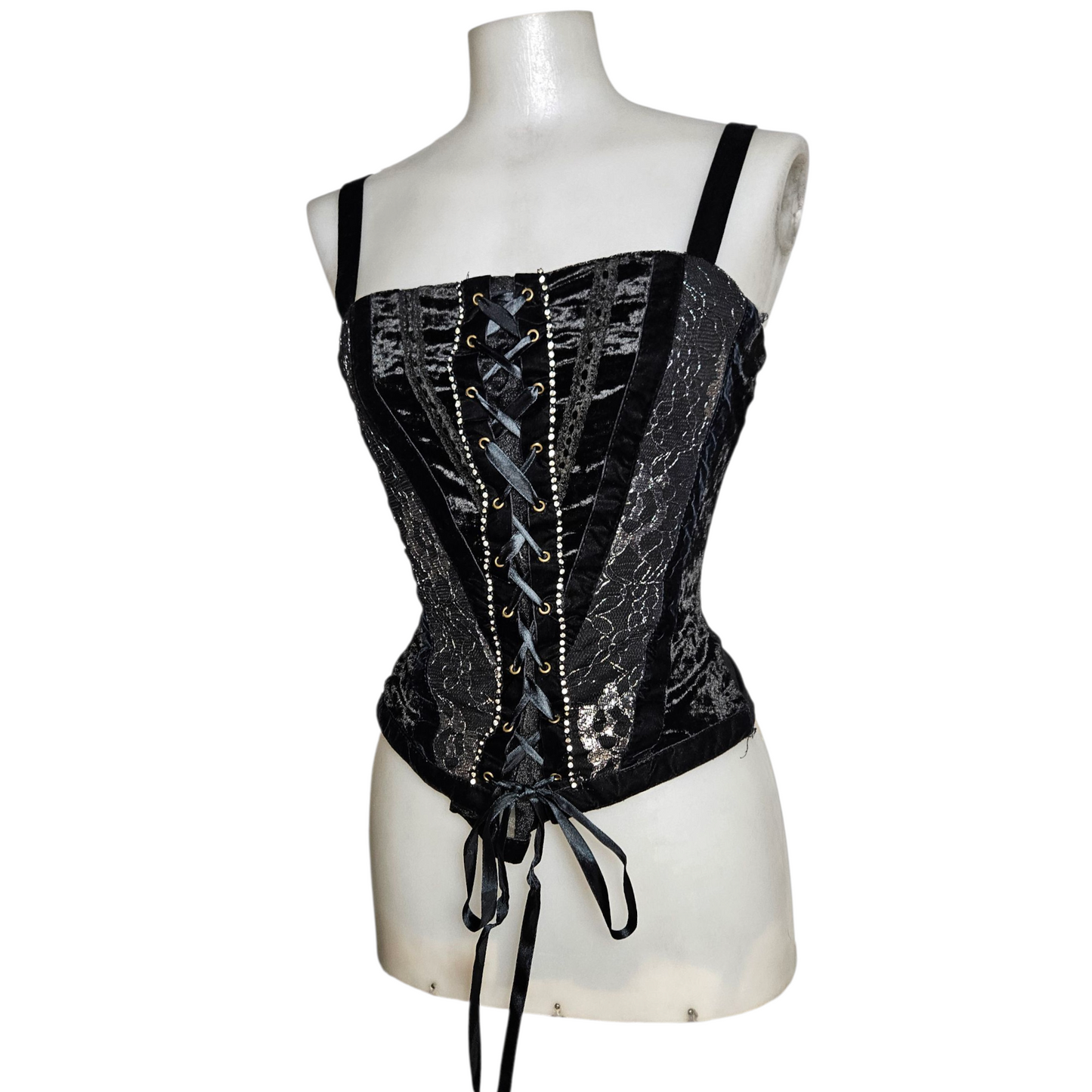 Haut esprit corset velours ras