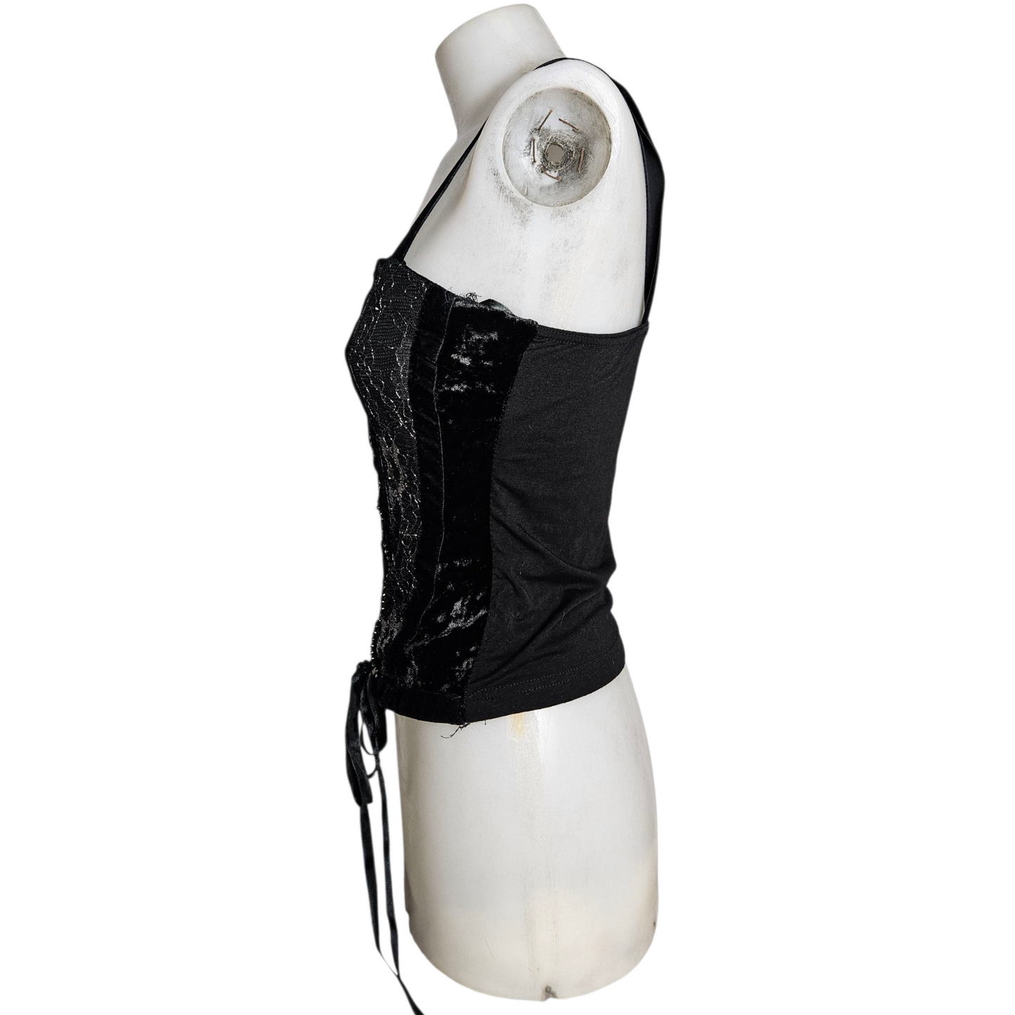 Haut esprit corset velours ras