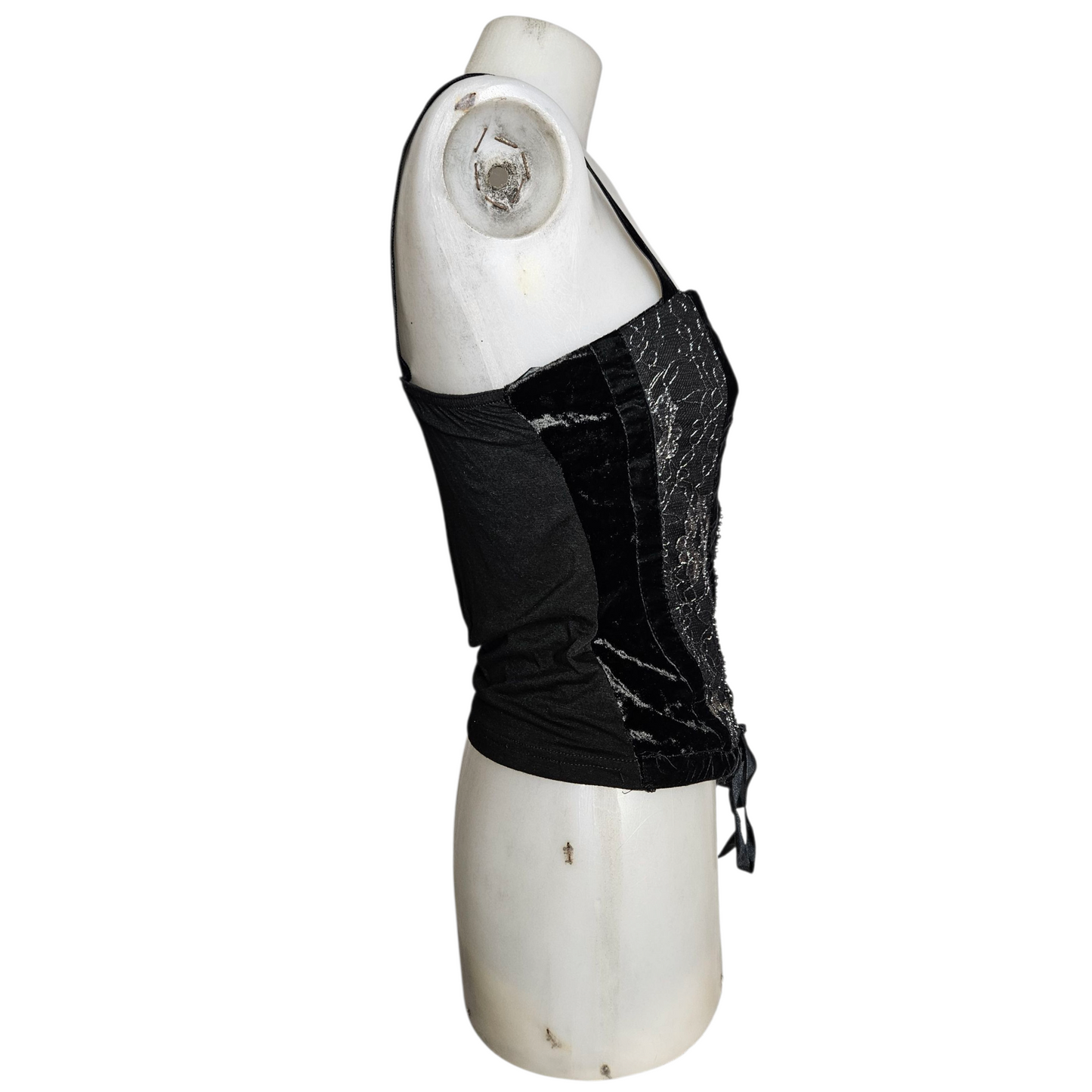 Haut esprit corset velours ras