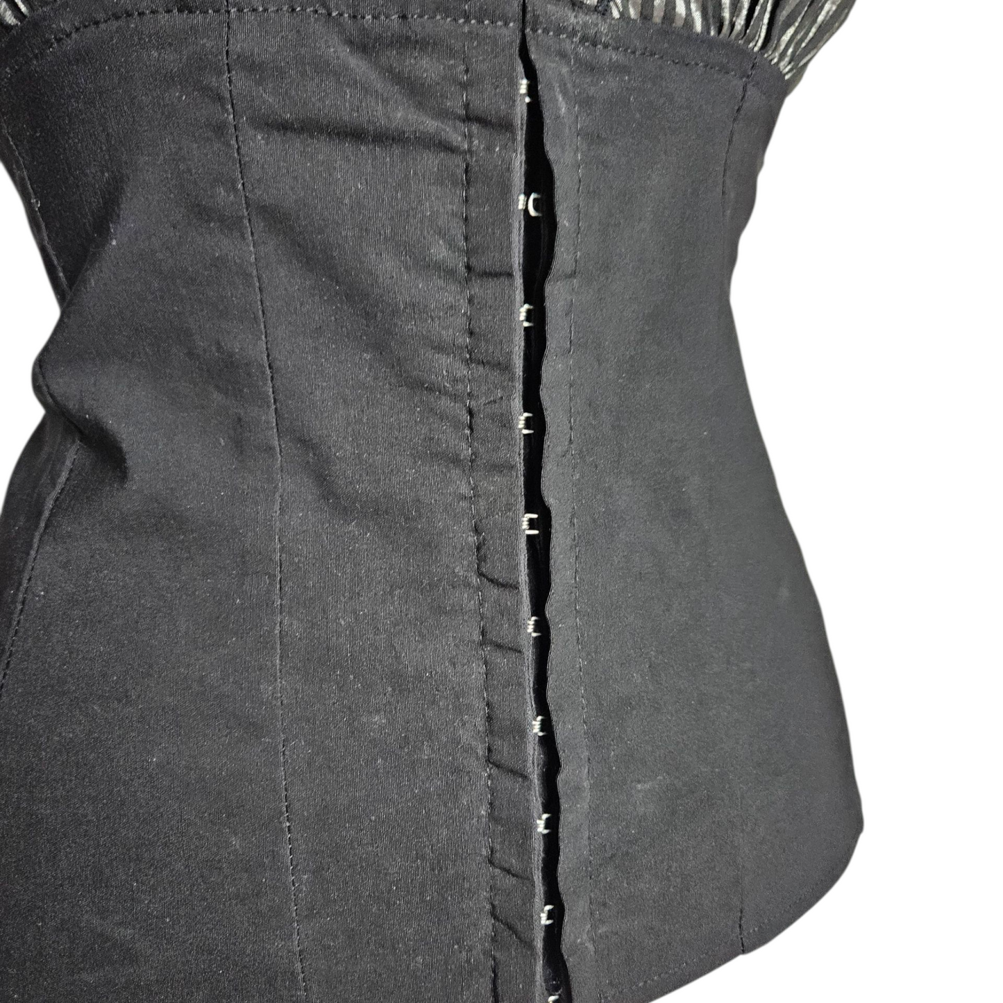 Lace-up back blouse