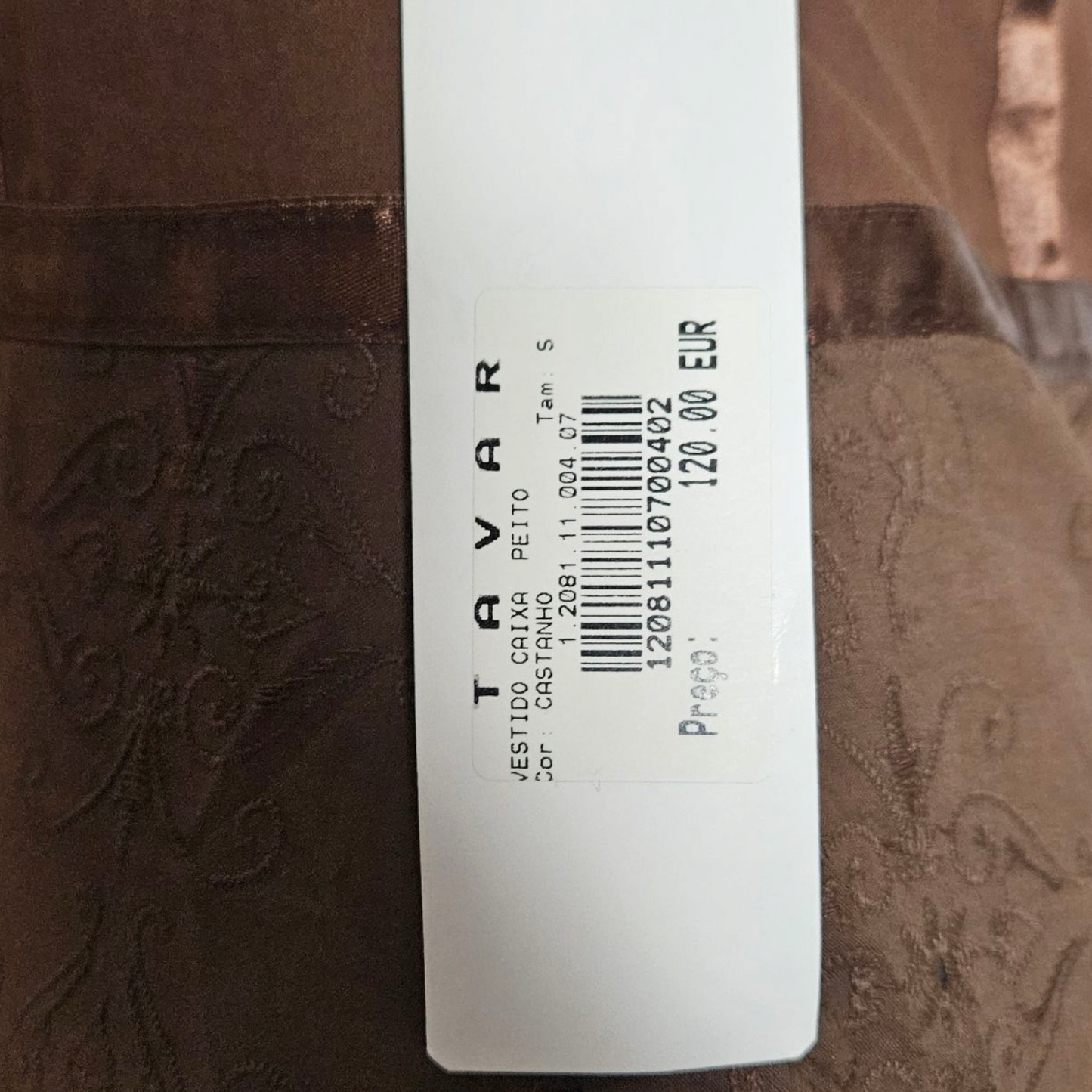 Robe dos nu asymétrique marron