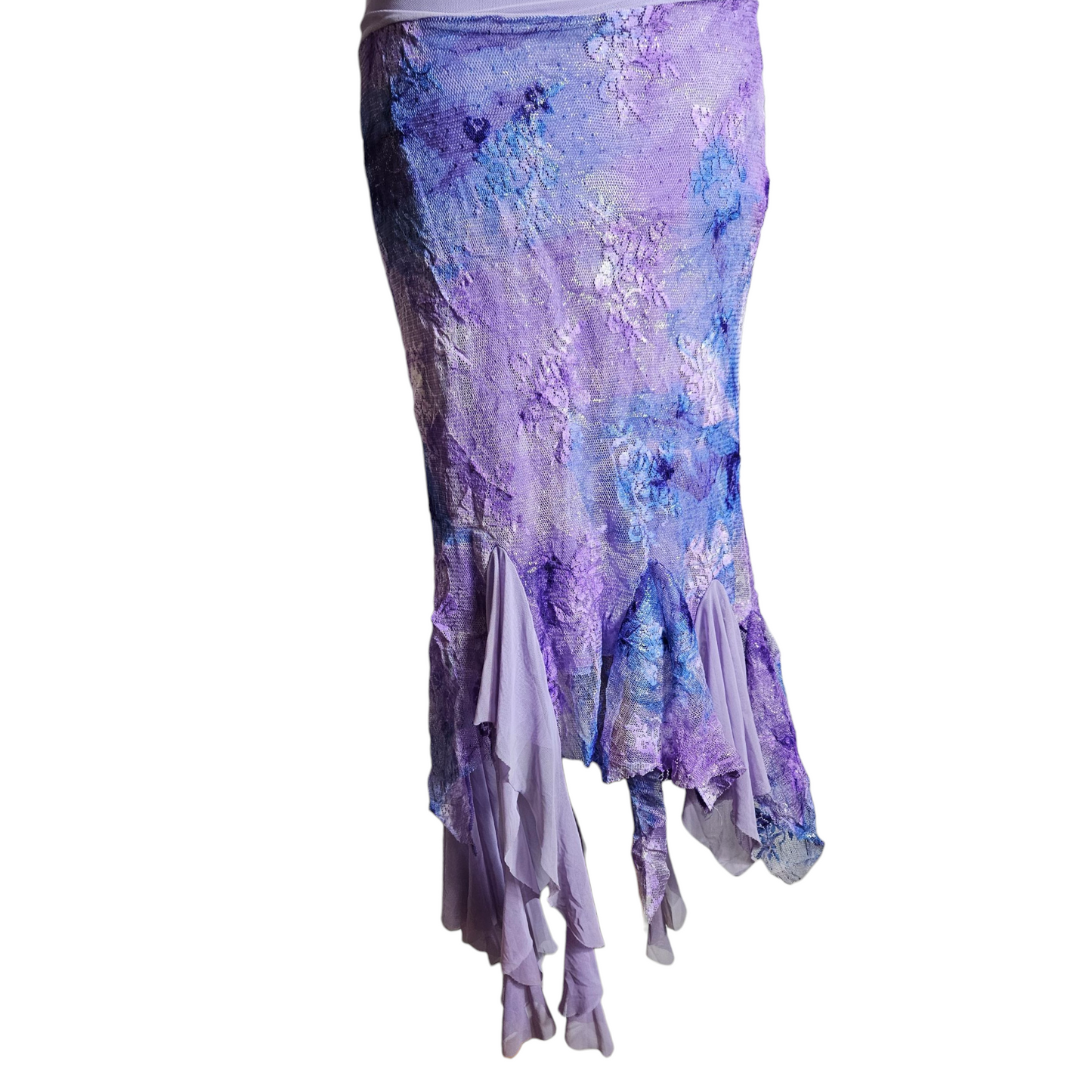 Robe en voile et dentelle dos nu