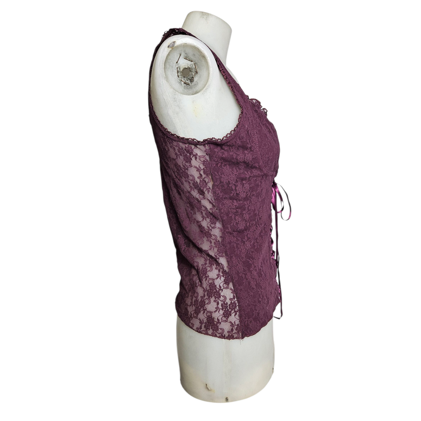 Haut esprit corset dentelle et laçage