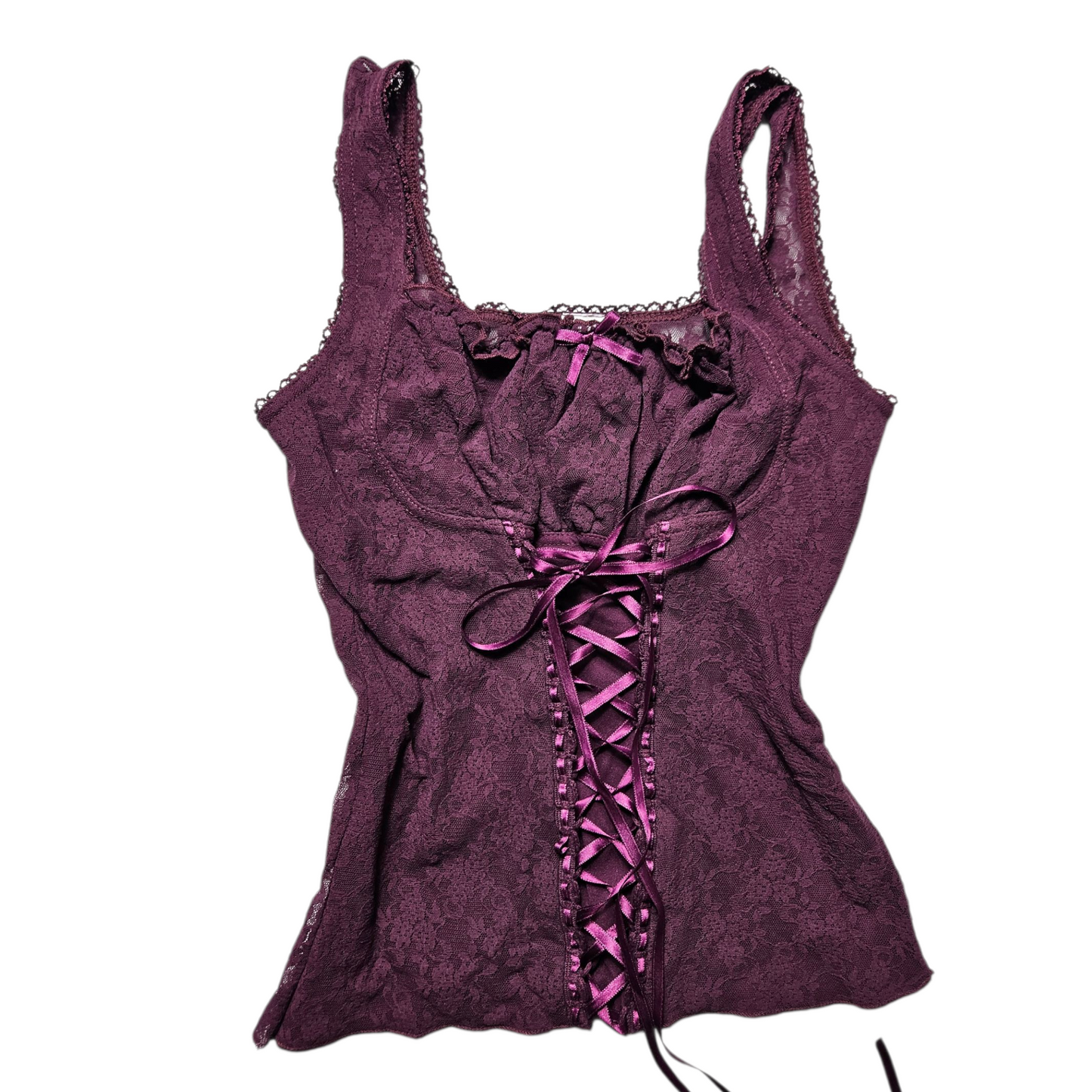 Haut esprit corset dentelle et laçage