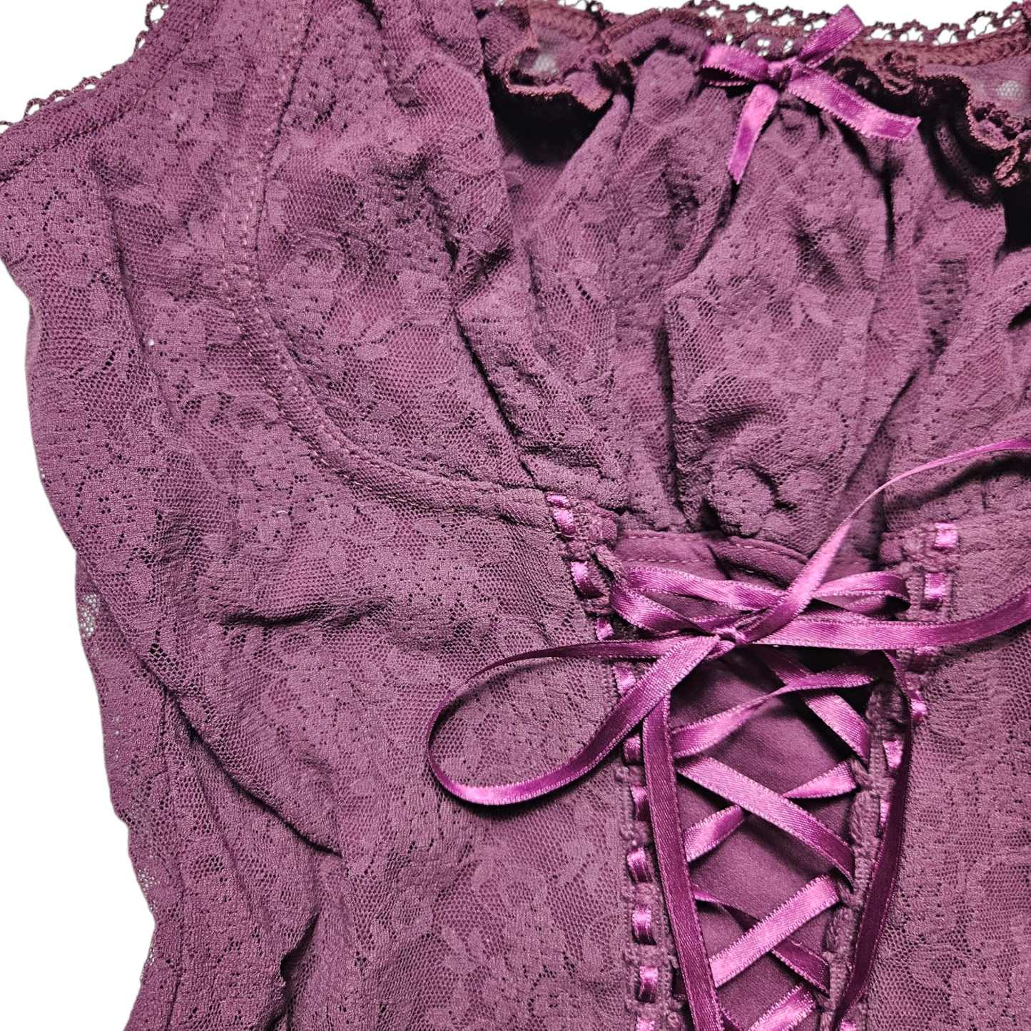 Haut esprit corset dentelle et laçage