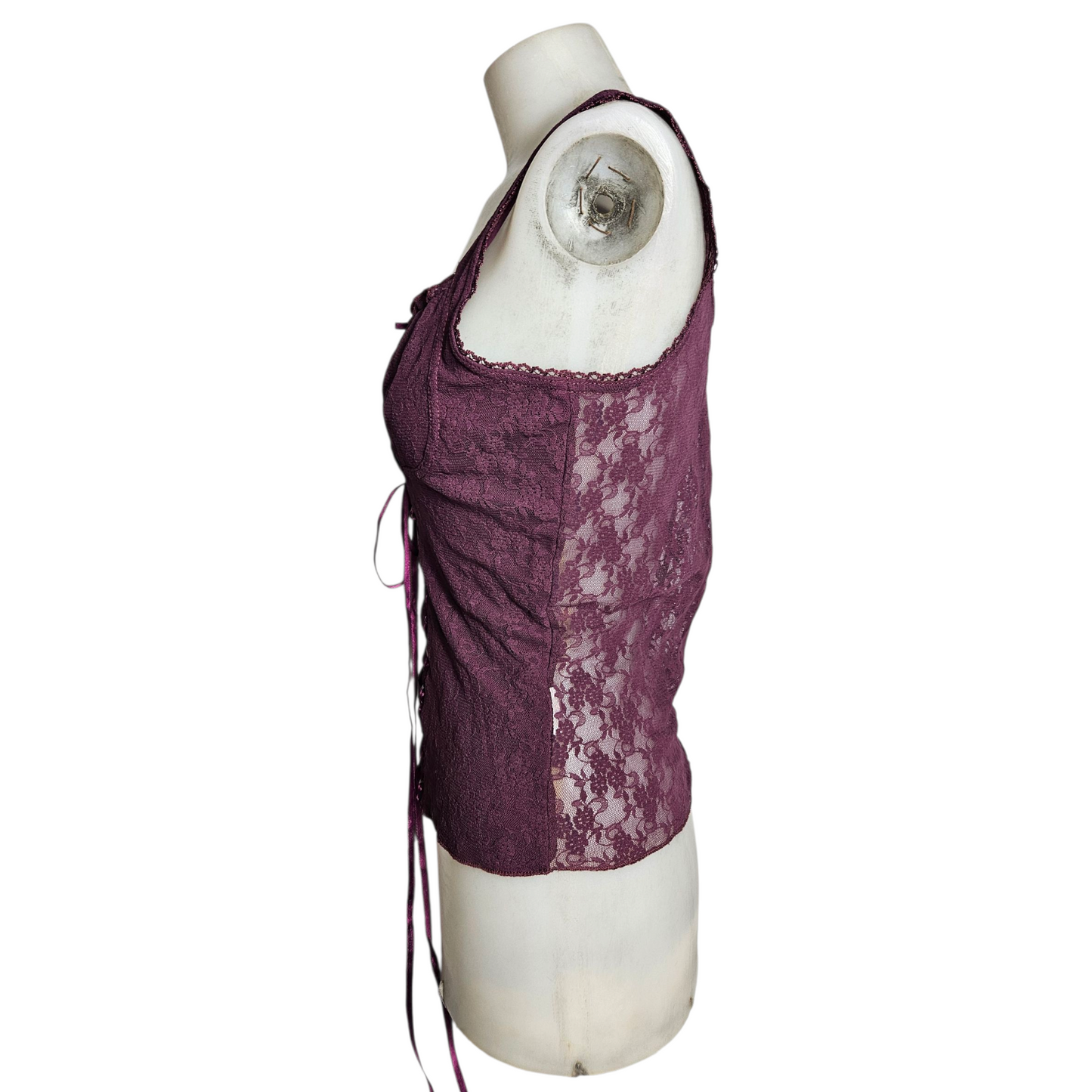 Haut esprit corset dentelle et laçage