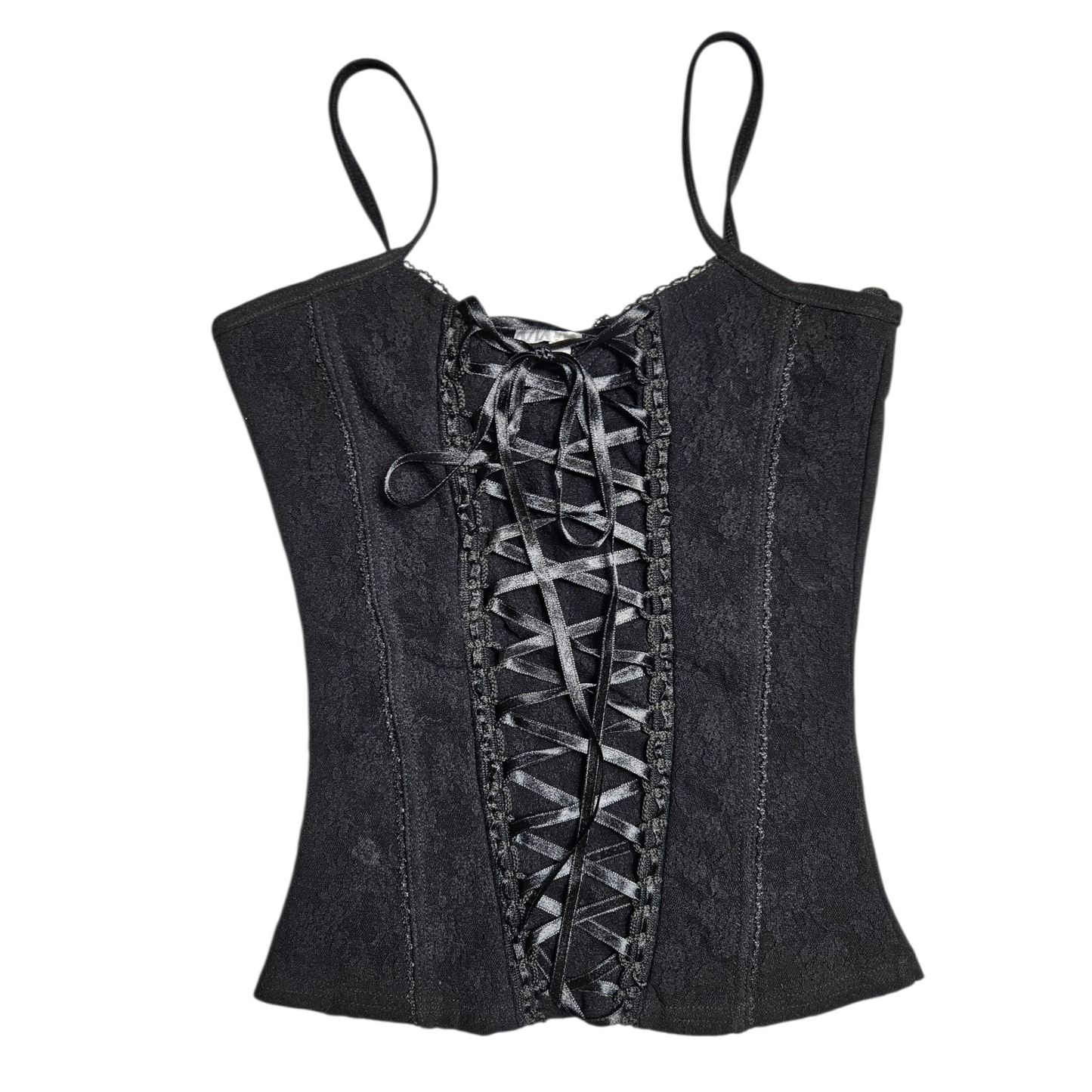 Haut esprit corset dentelle et laçage