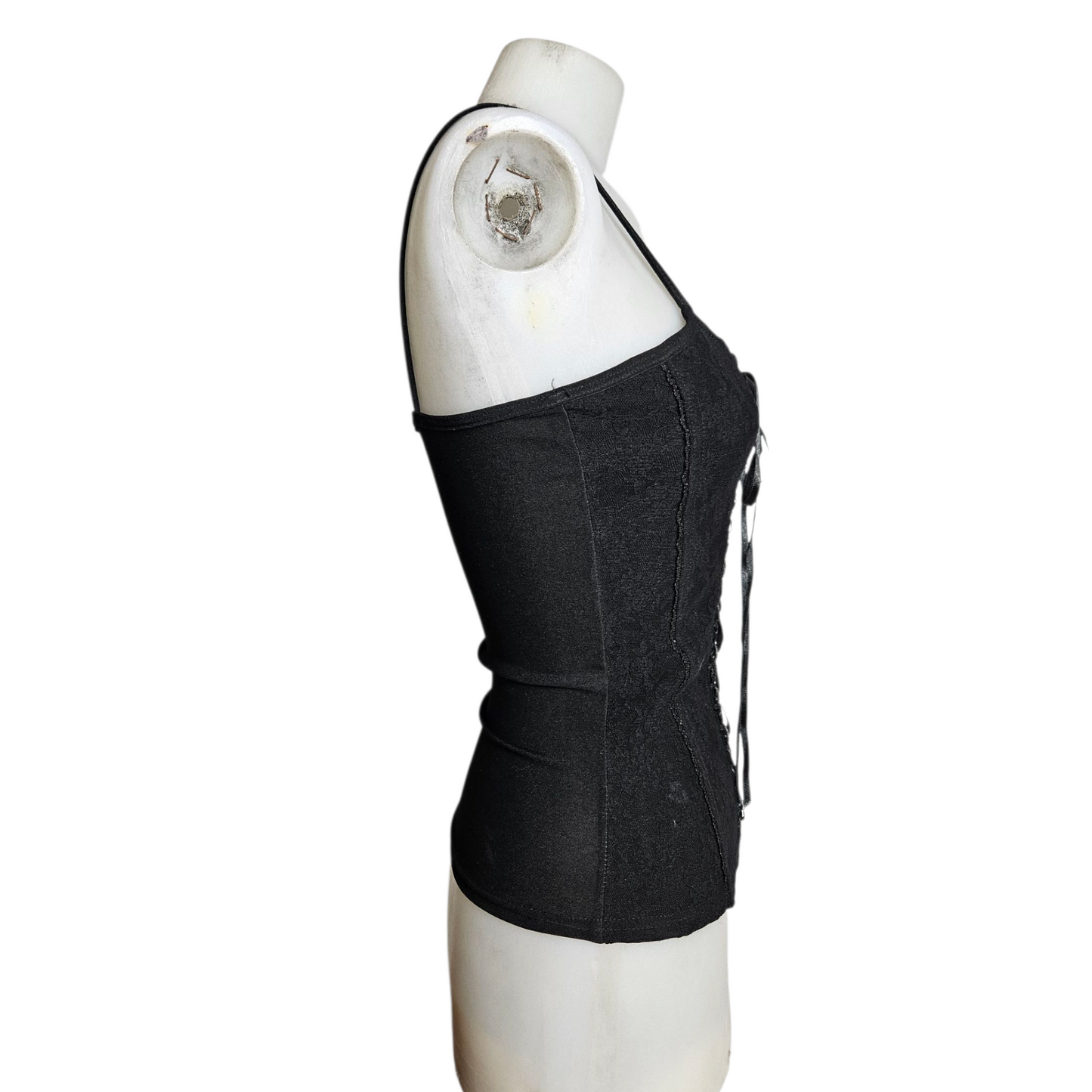 Haut esprit corset dentelle et laçage