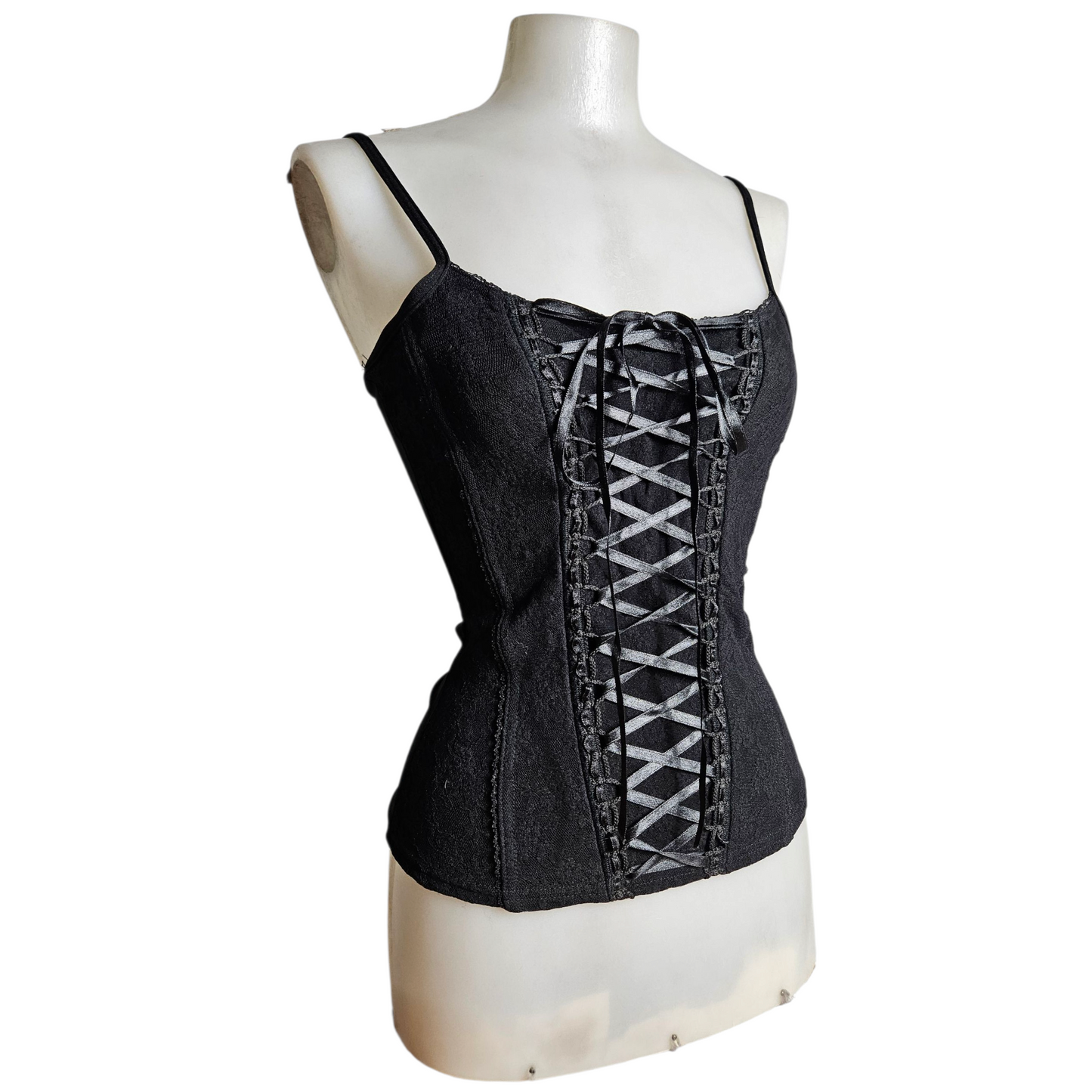 Haut esprit corset dentelle et laçage