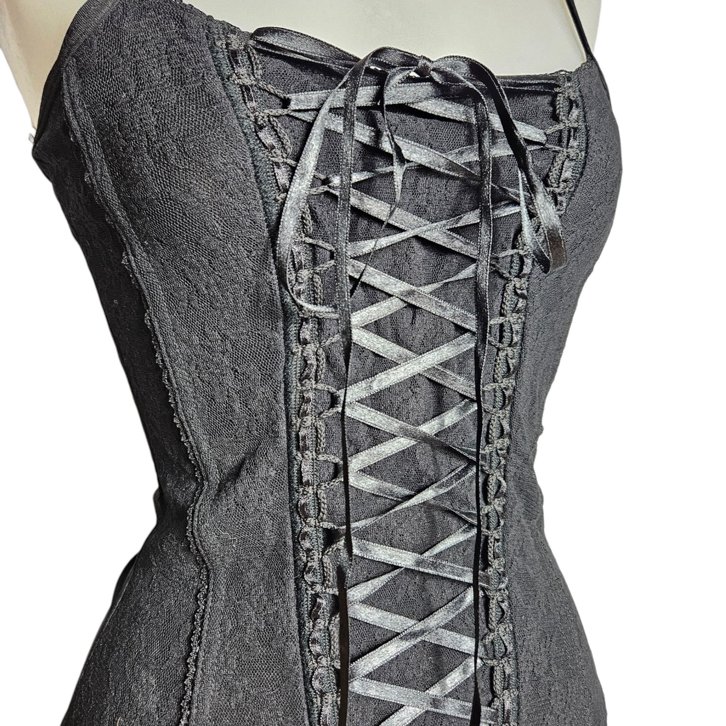 Haut esprit corset dentelle et laçage