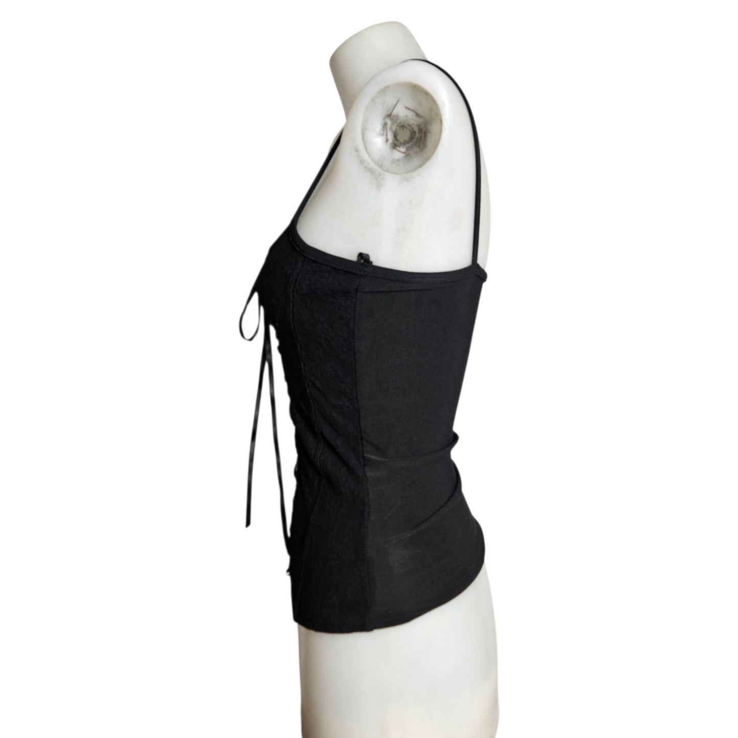 Haut esprit corset dentelle et laçage