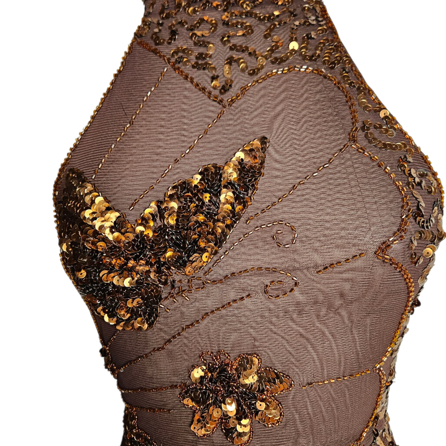 Haut en voile sequins formant des papillons