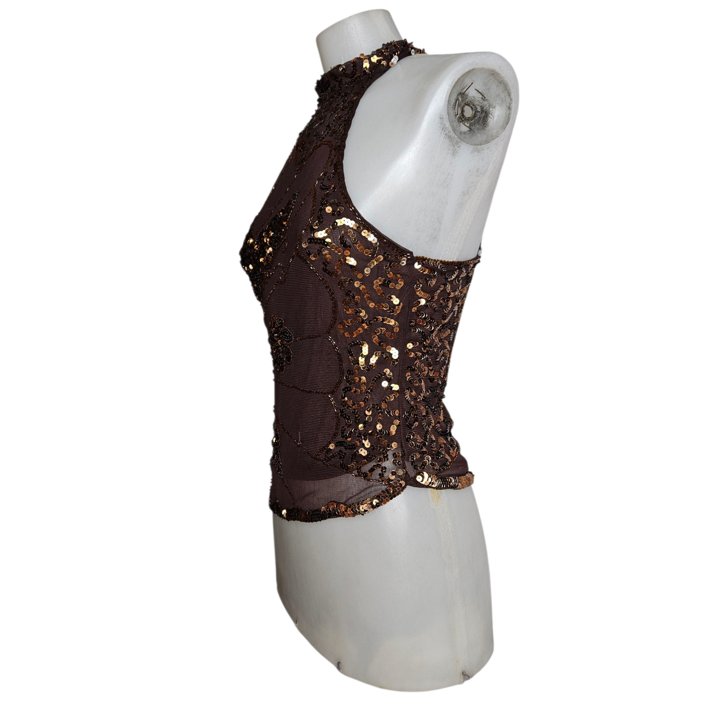 Haut en voile sequins formant des papillons