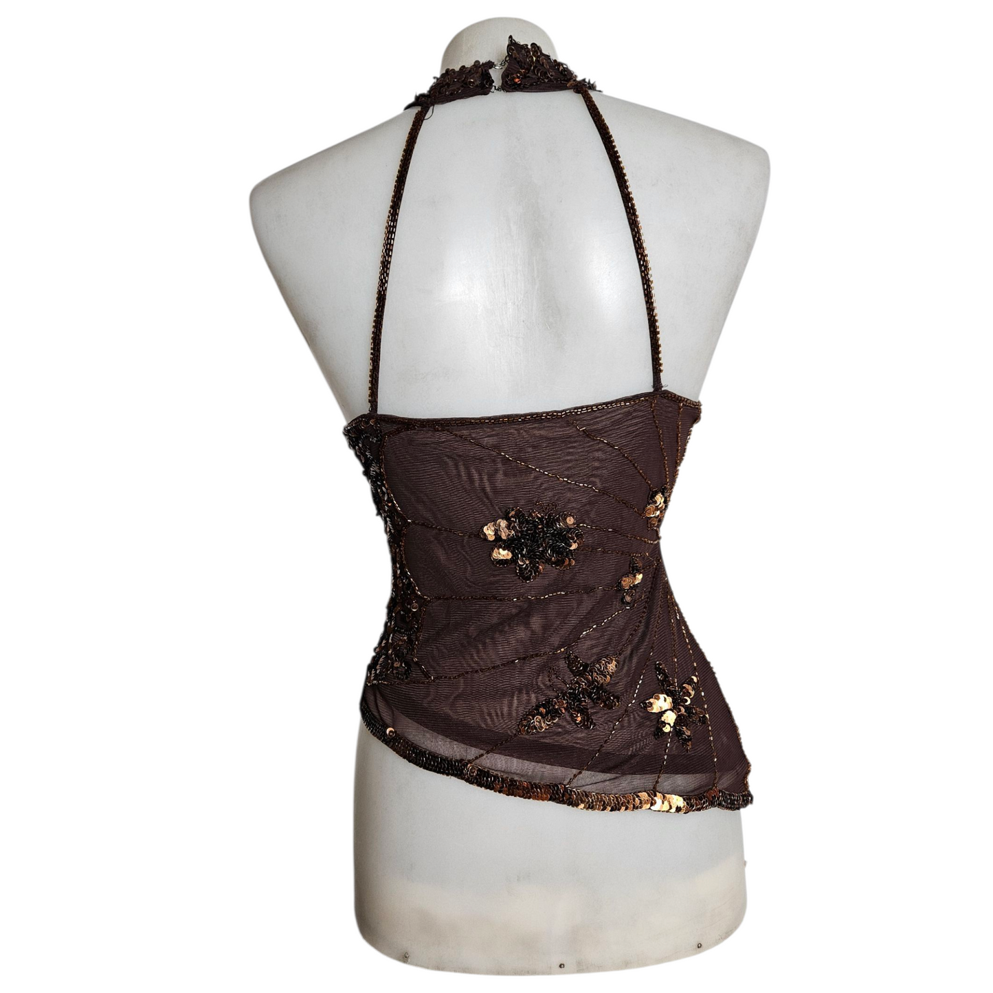 Haut en voile sequins formant des papillons
