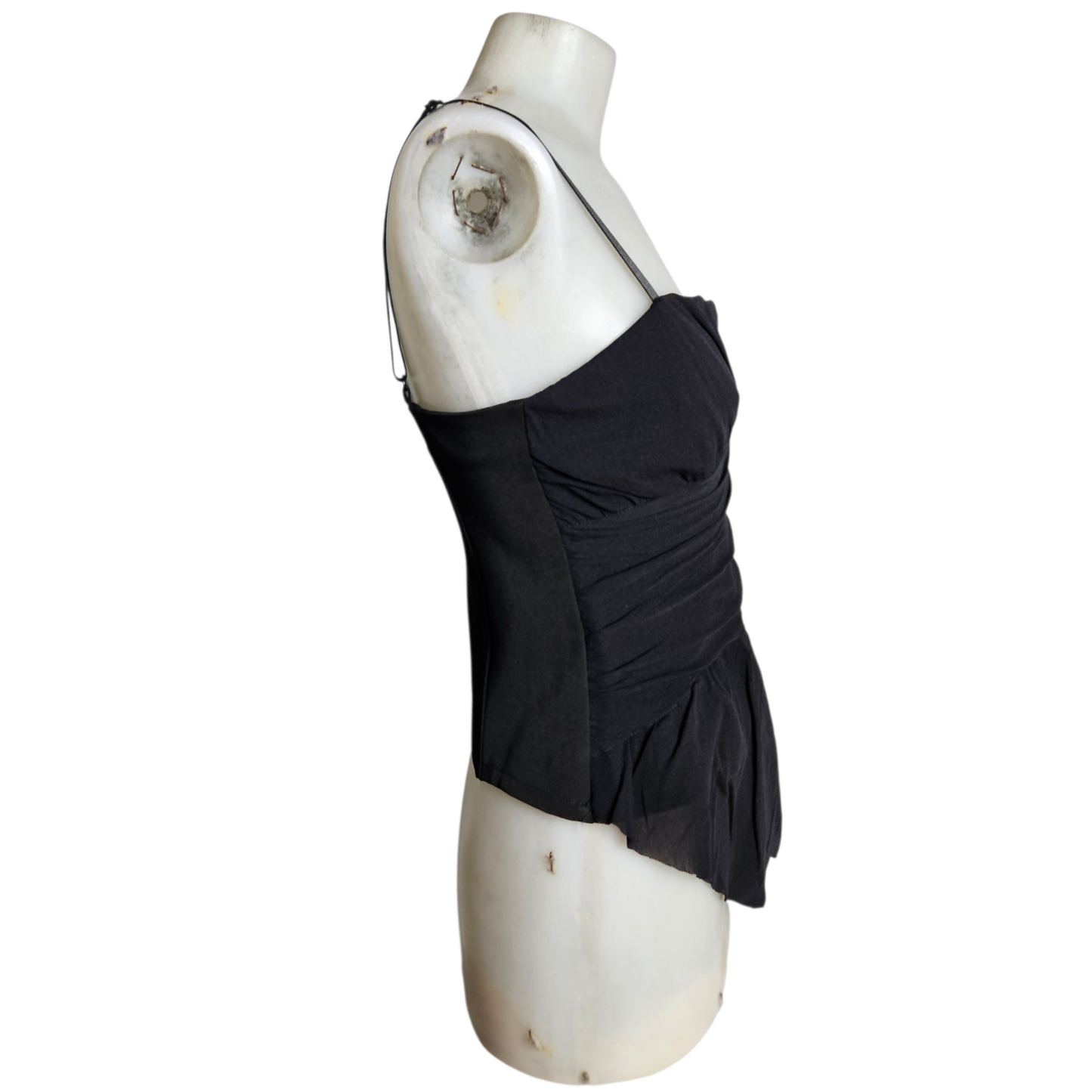 Haut asymétrique en voile noir
