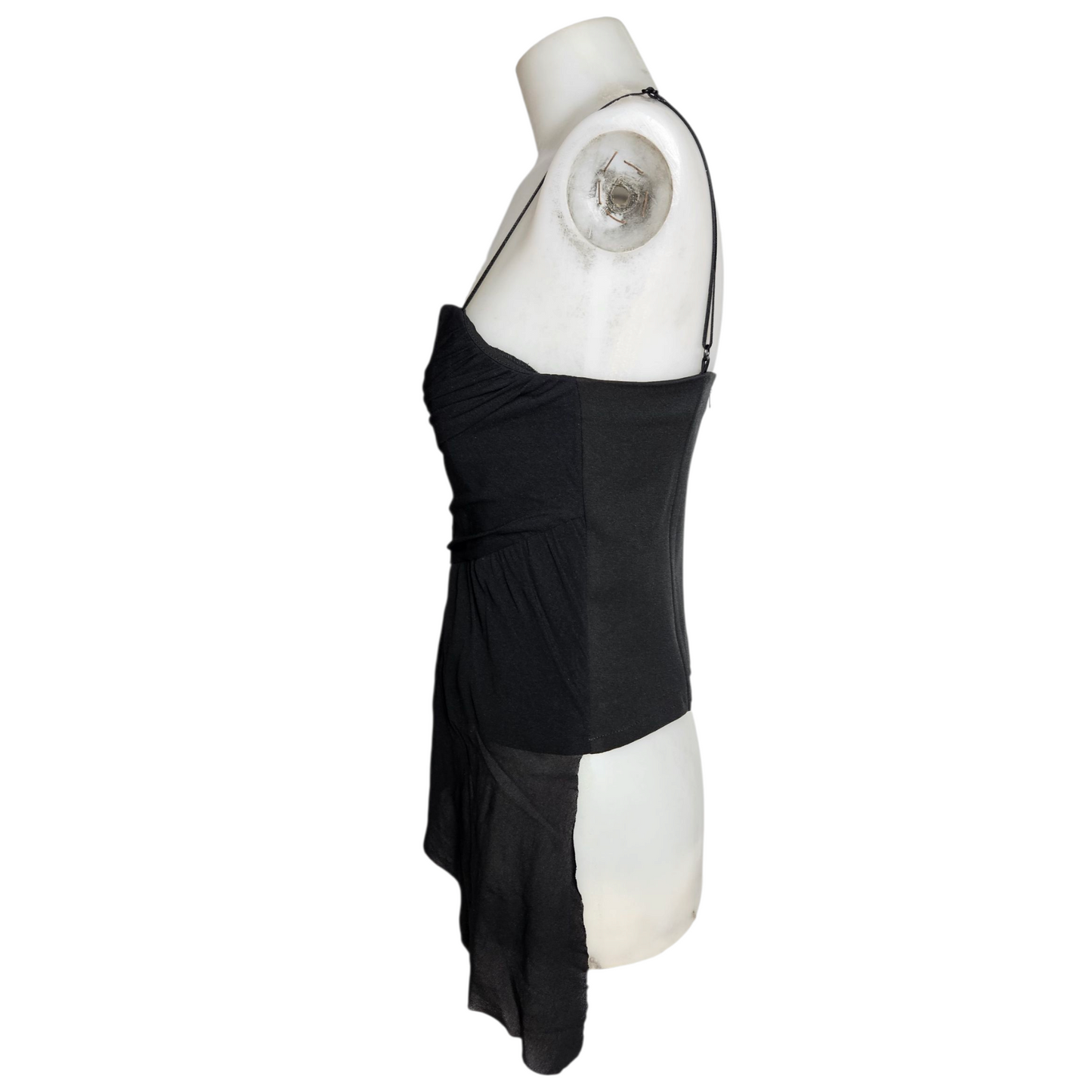 Haut asymétrique en voile noir