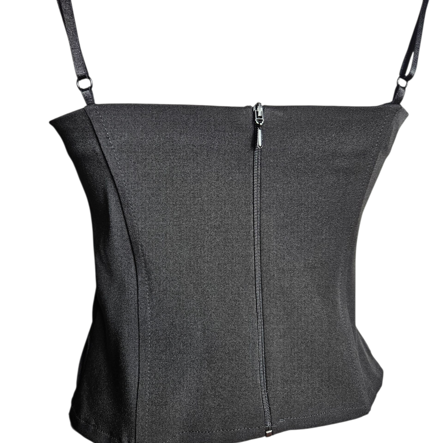 Haut asymétrique en voile noir