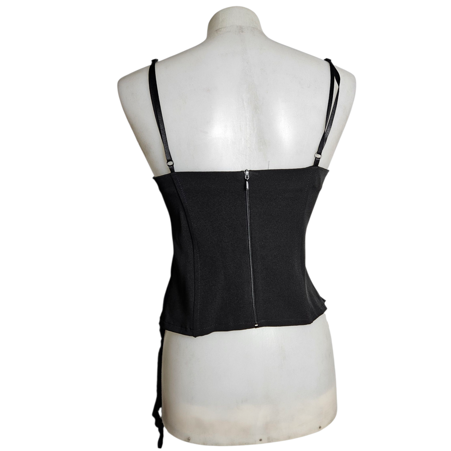 Haut asymétrique en voile noir