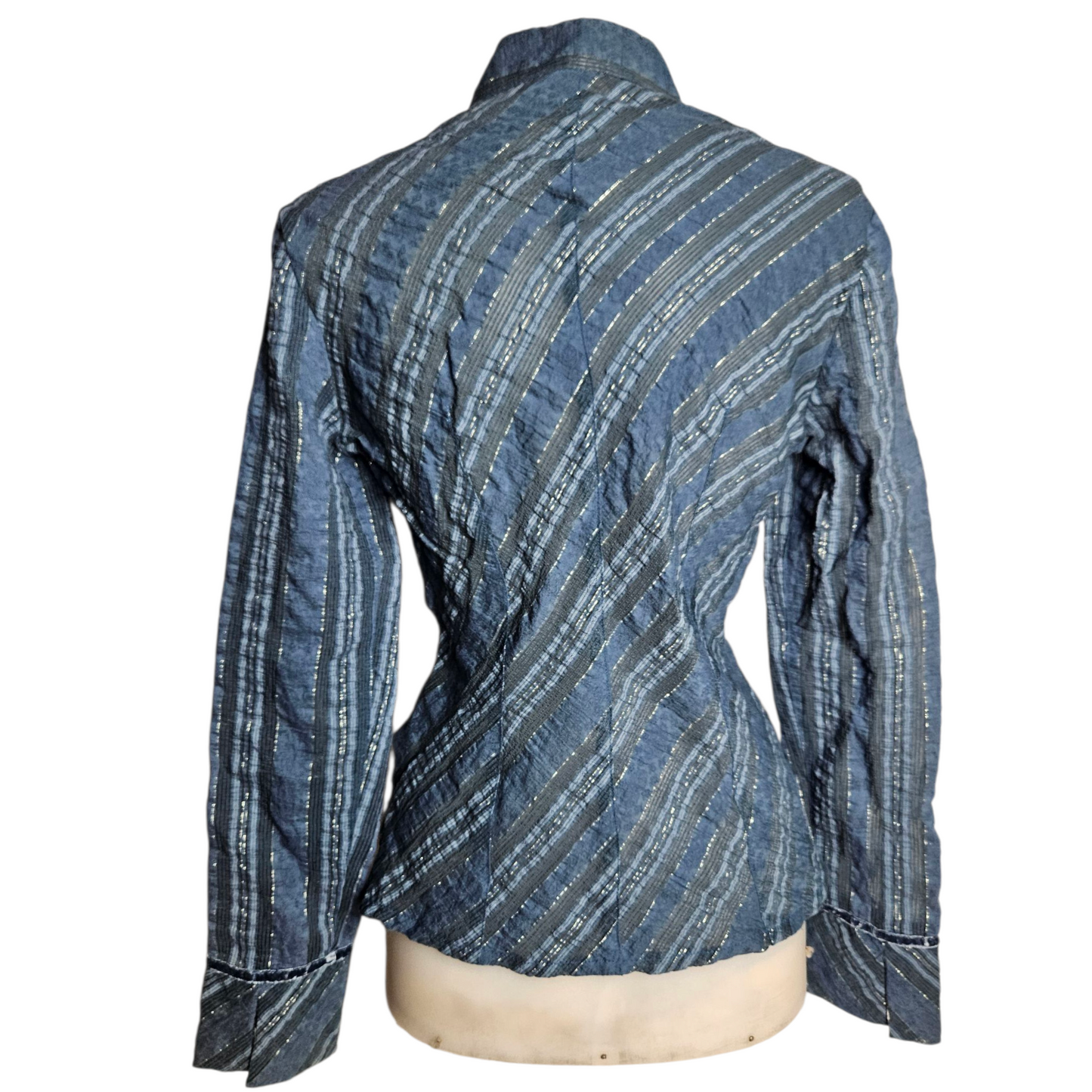 Chemise rayée fermeture agrafes